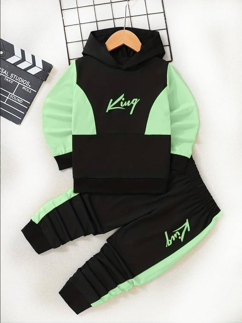Hikuj Pack of 1 Boys Cotton Blend T-Shirt & Pants Set ( Mint Green ) Hikuj Pack of 1 Boys Cotton Blend T-Shirt & Pants Set ( Mint Green )