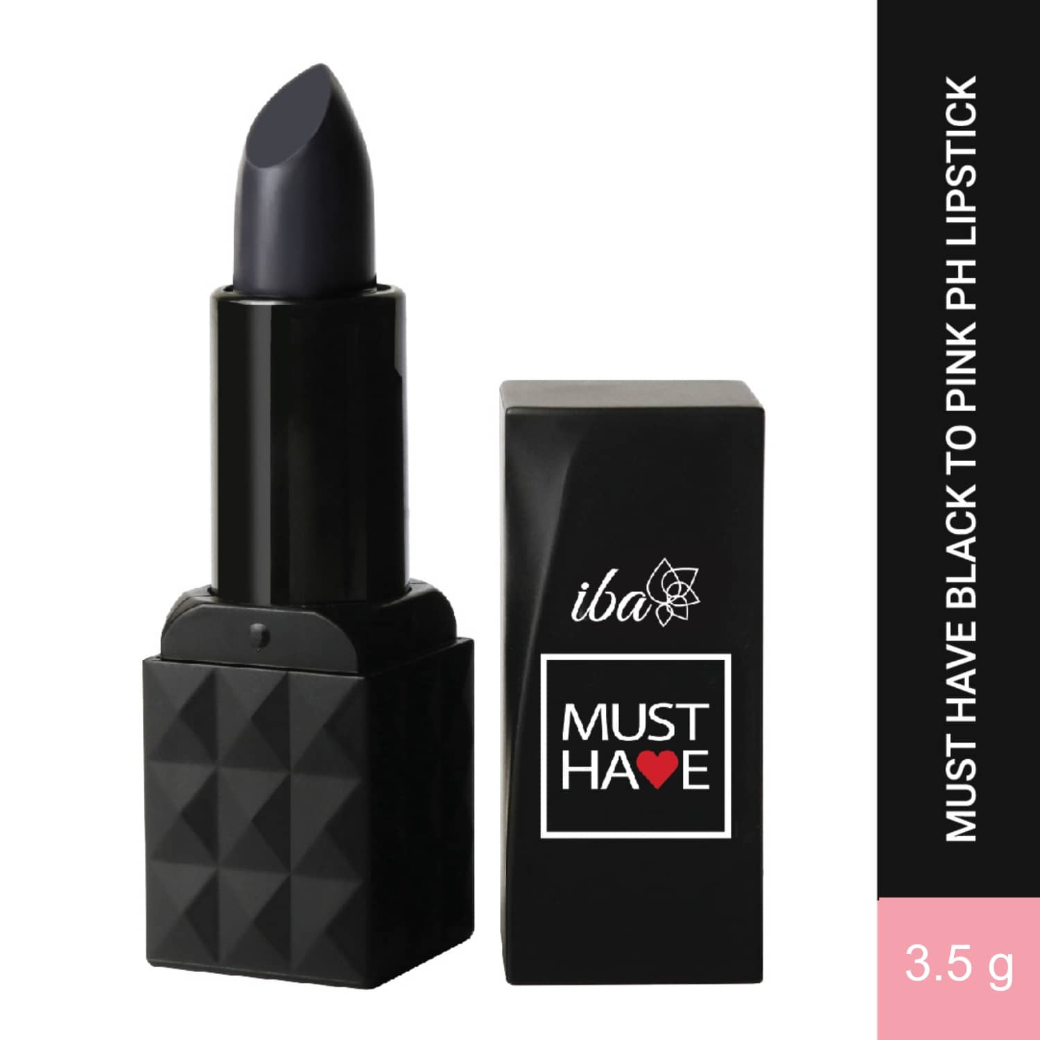 Iba Must Have Black to Pink PH Lipstick, 3.5g , Moisturizing & Long Lasting, (Pack of 1)
