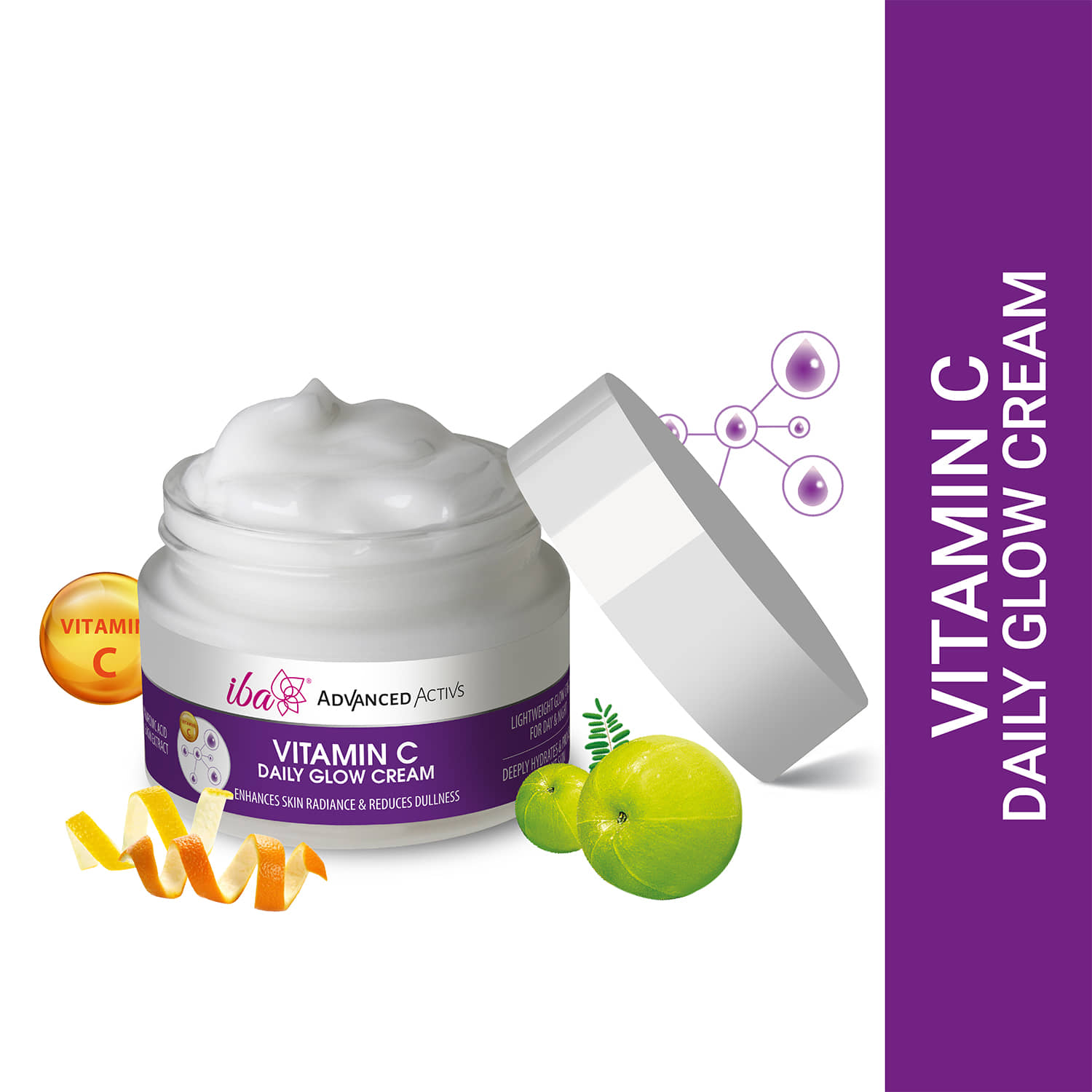 Iba Advanced Activs Vitamin C Daily Glow Cream, 50g For Enhances Skin Radiance and Reduces Dullness, (Pack of 1)
