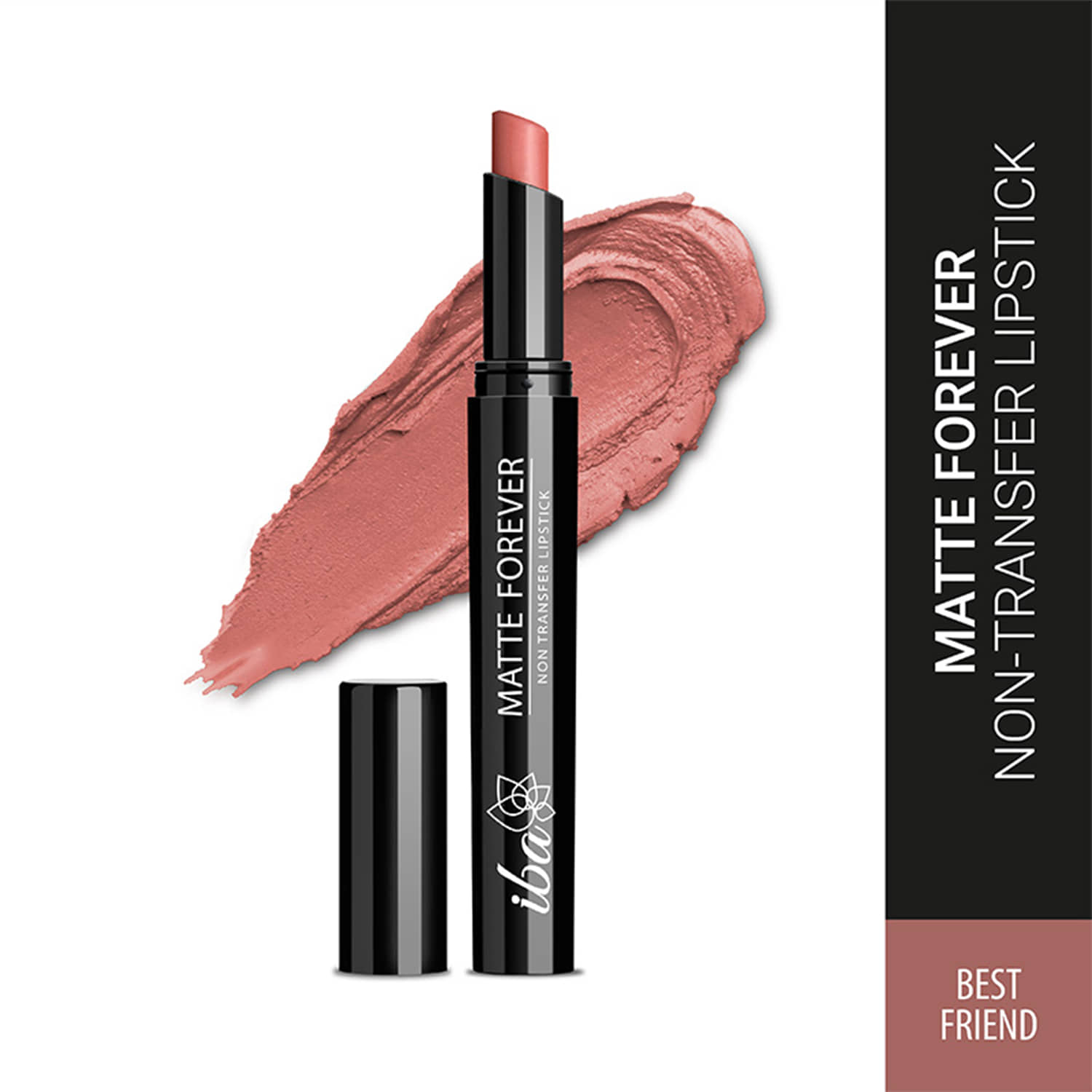 Iba Matte Forever Non-Transfer Lipstick for Women 04 Best Friend, 2g , Smudge-proof & Lightweight, (Pack of 1)