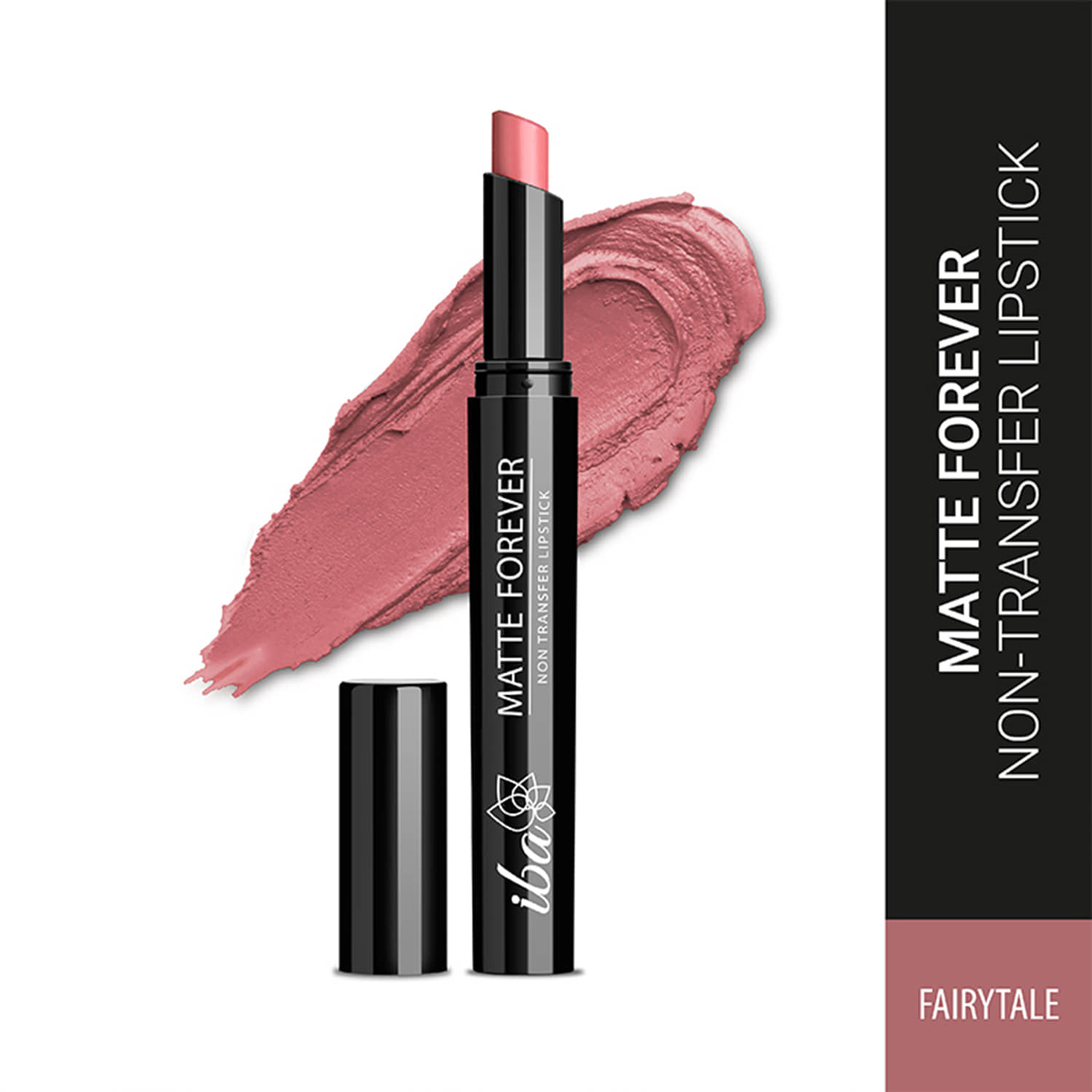 Iba Matte Forever Non-Transfer Lipstick for Women 01 Fairytale,2g , Smudge-proof & Lightweight, (Pack of 1)