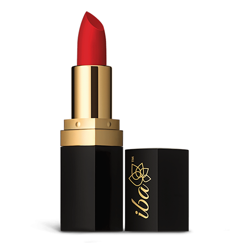 Iba Pure Lips Long Stay Matte Lipstick M06 Bold Red, 4g , Highly Pigmentated , Long Lasting, (Pack of 1)