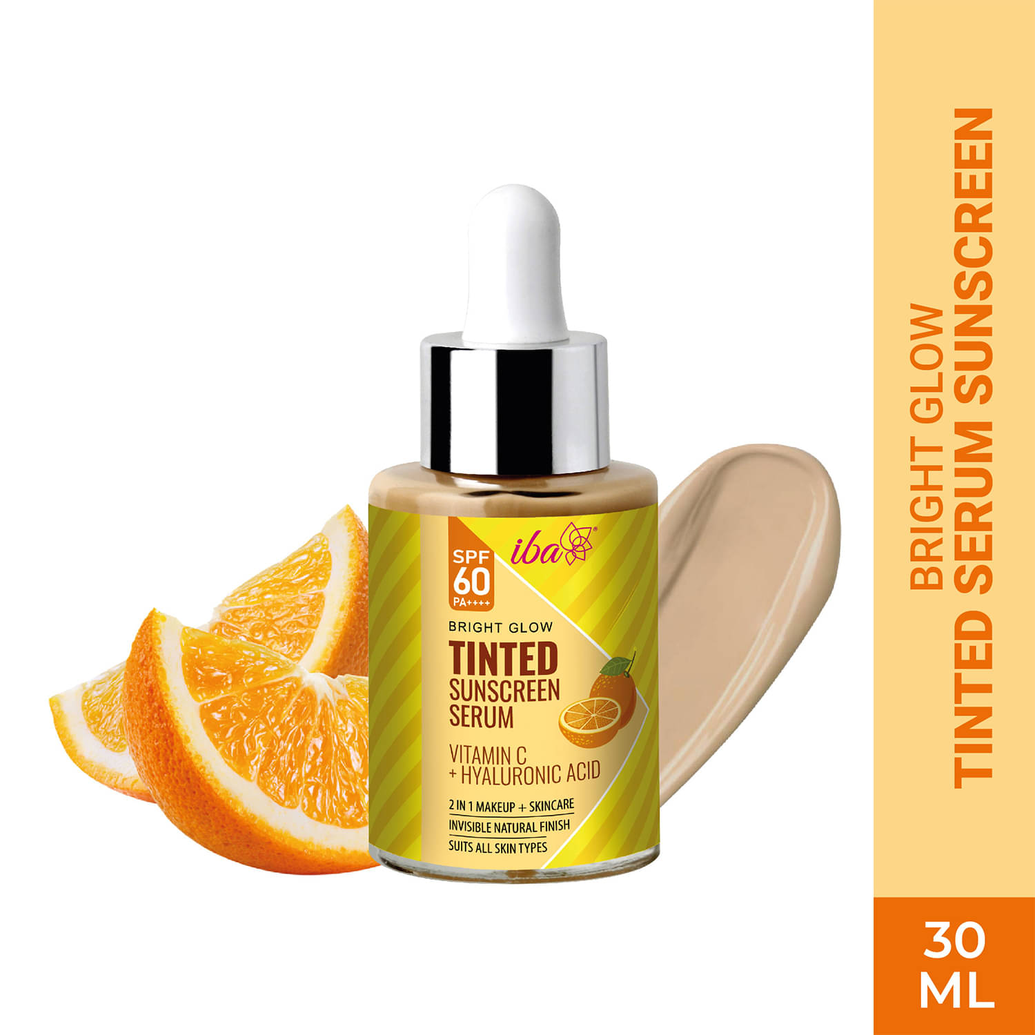     			Iba Bright Glow Tinted Sunscreen Serum for All Skin Types SPF 60 PA++++, 30ml, (Pack of 1)