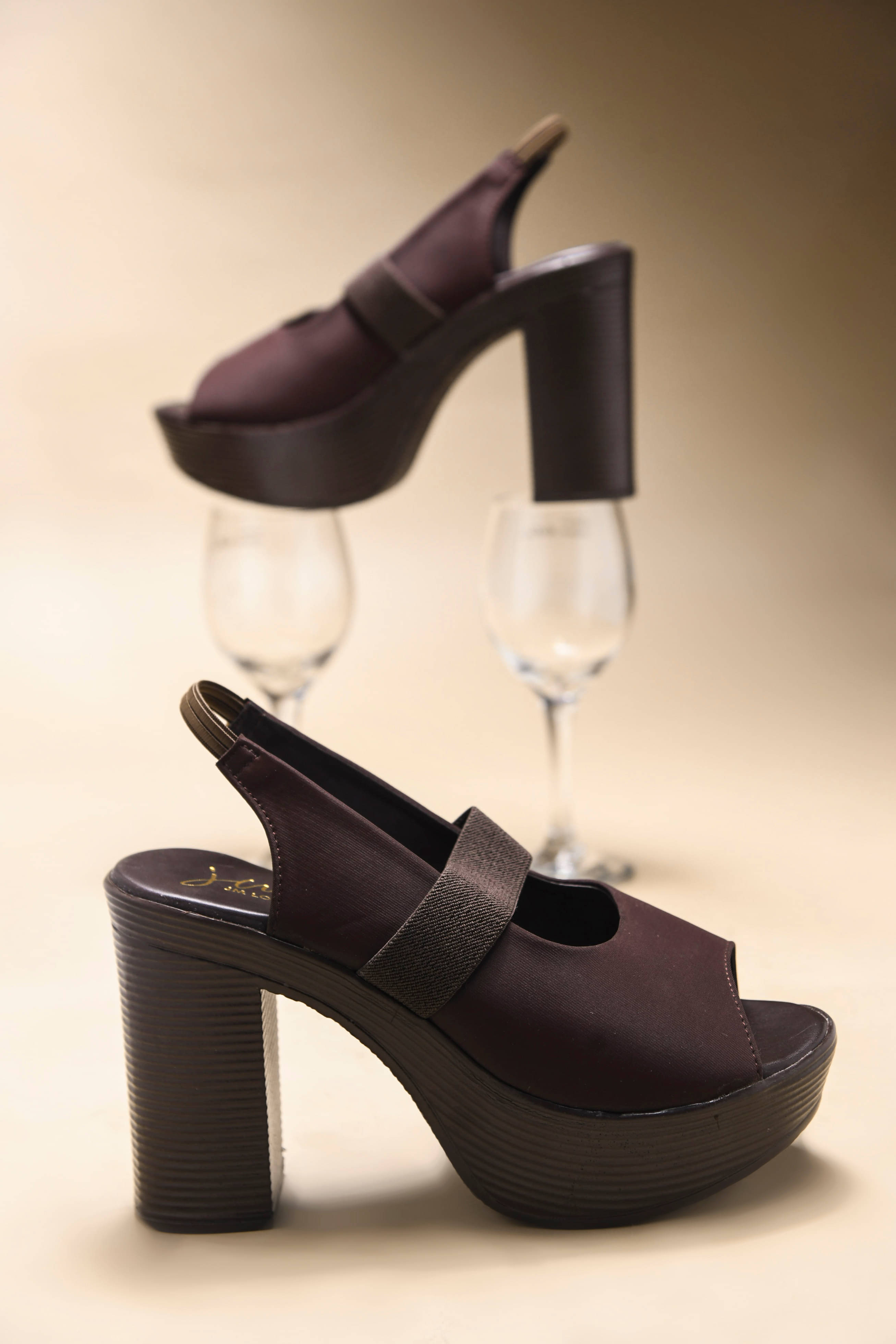     			JM Looks Brown Women's Sandal Heels