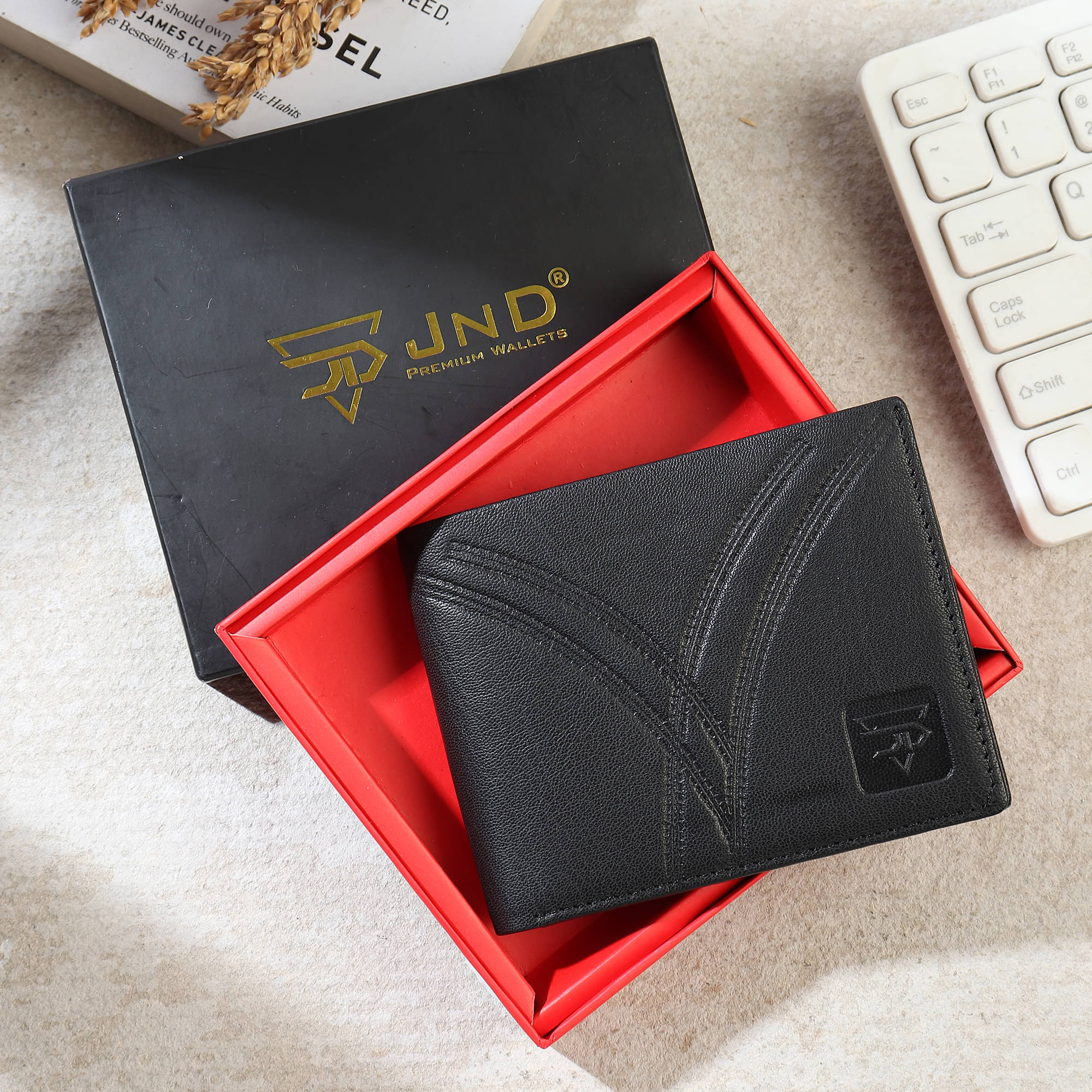     			JND Black 100% Leather Men's Regular Wallet ( Pack of 1 )