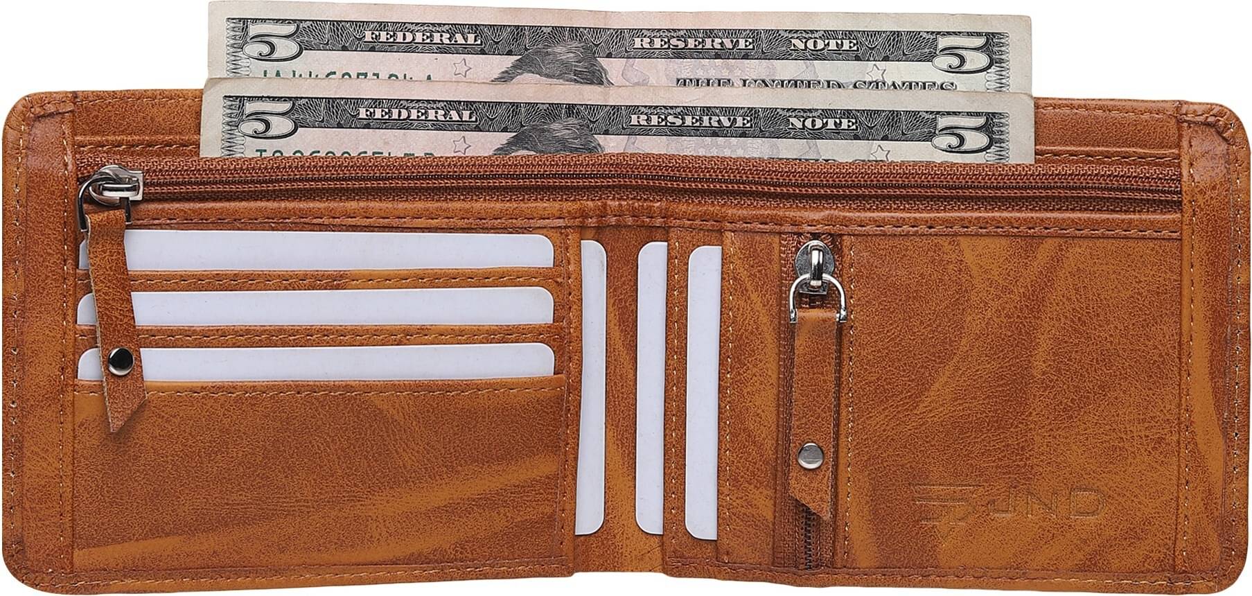     			JND Khaki PU Men's Regular Wallet ( Pack of 1 )