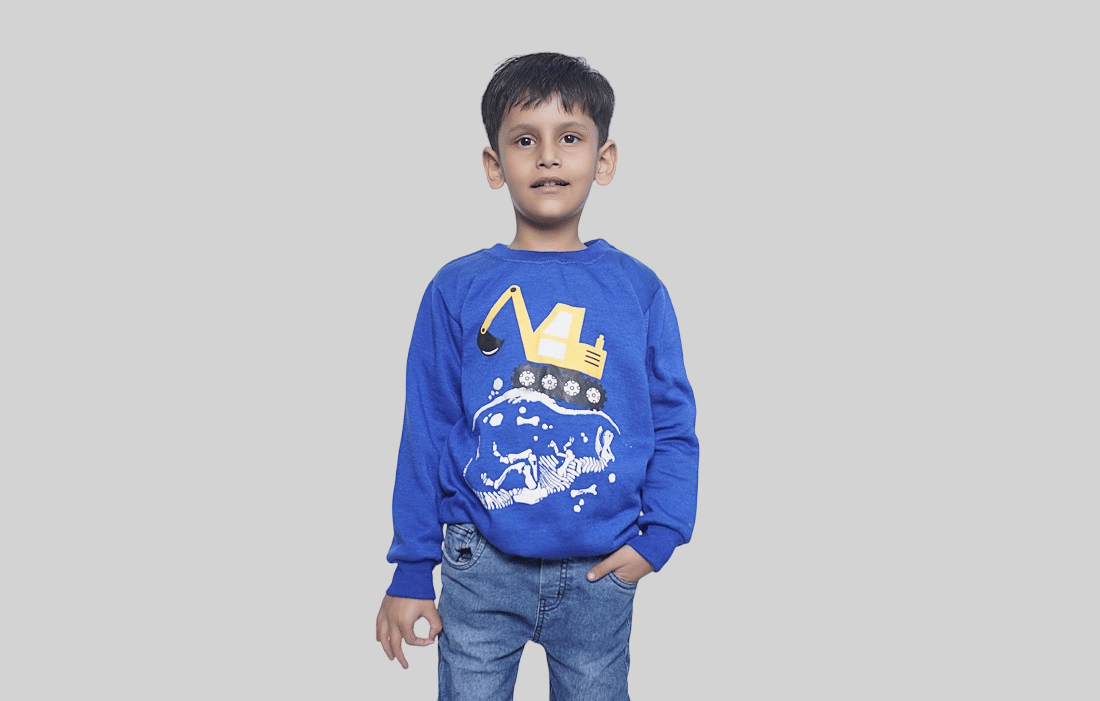     			Kidzee Kingdom Pack of 1 Boys Cotton Sweatshirt ( Navy Blue )