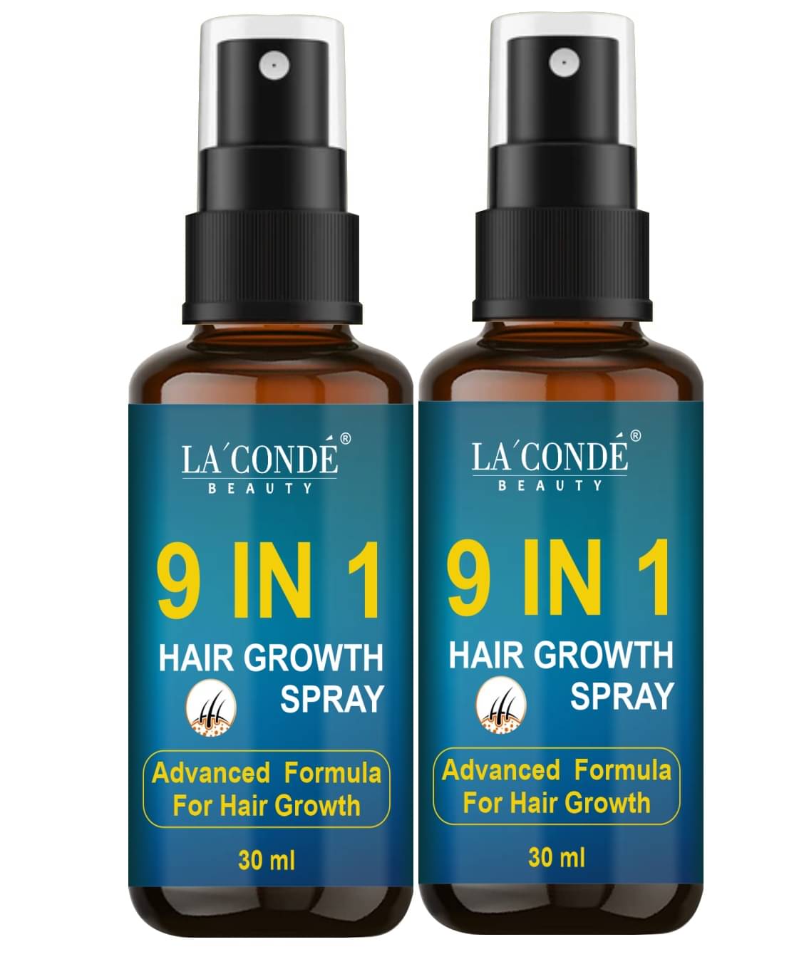 La'Conde 9in1 HairGrowthSpray Hair Serum 30 mL Pack of 2 La'Conde 9in1 HairGrowthSpray Hair Serum 30 mL Pack of 2