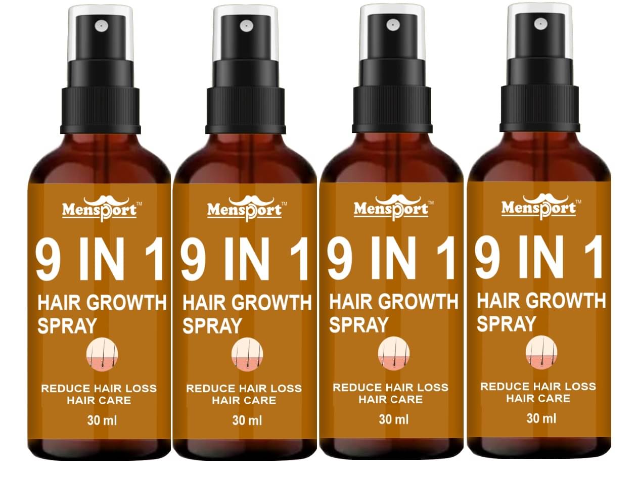 Mensport 9in1 HairGrowthSpray Hair Serum 30 mL Pack of 4 Mensport 9in1 HairGrowthSpray Hair Serum 30 mL Pack of 4