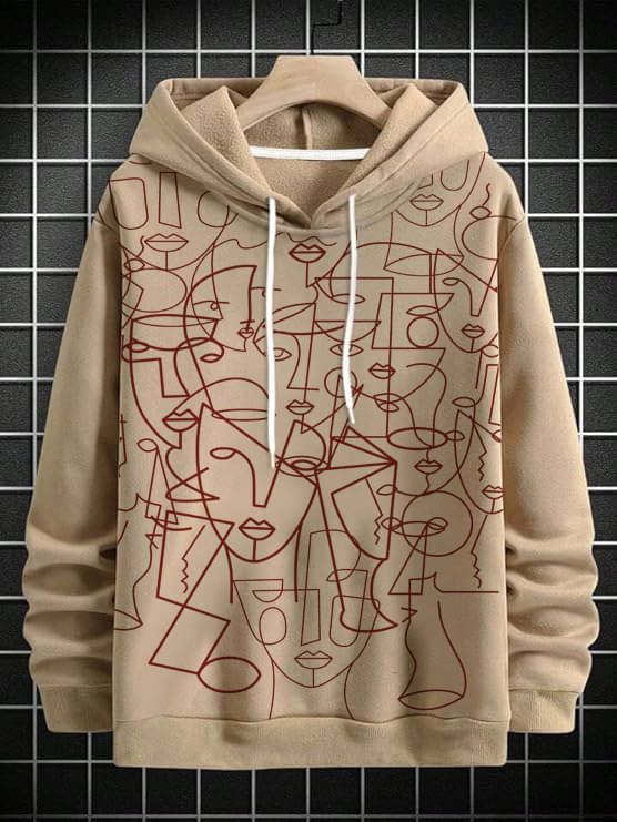 Merriment Fleece Hooded Men's Sweatshirt - Beige ( Pack of 1 ) Merriment Fleece Hooded Men's Sweatshirt - Beige ( Pack of 1 )