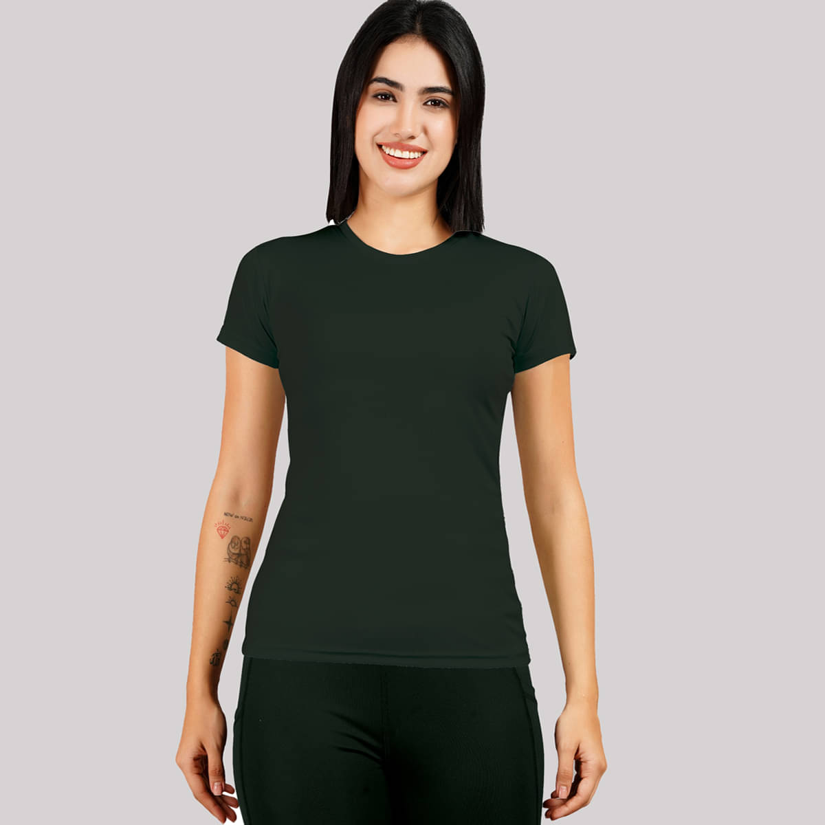    			NEVER LOSE Black Polyester Compression - Single