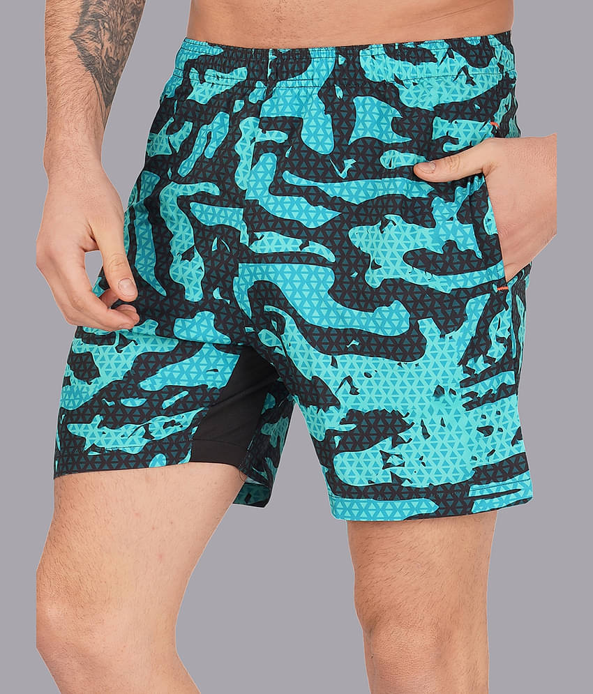 NEVER LOSE Light Blue Polyester Men's Swimming Shorts ( Pack of 1 )