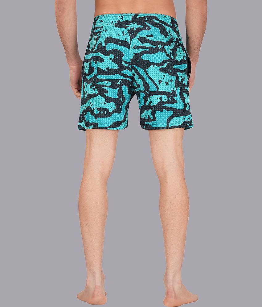 NEVER LOSE Light Blue Polyester Men's Swimming Shorts ( Pack of 1 )