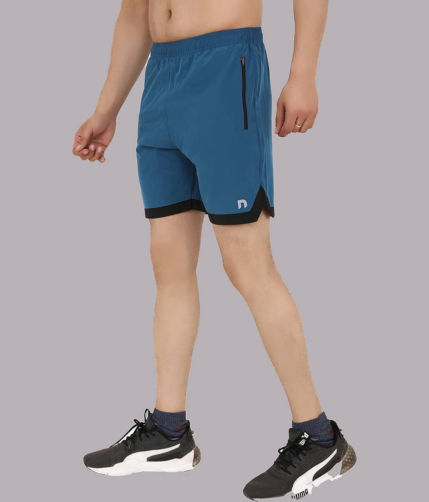 NEVER LOSE Turquoise Polyester Men's Shorts ( Pack of 1 )