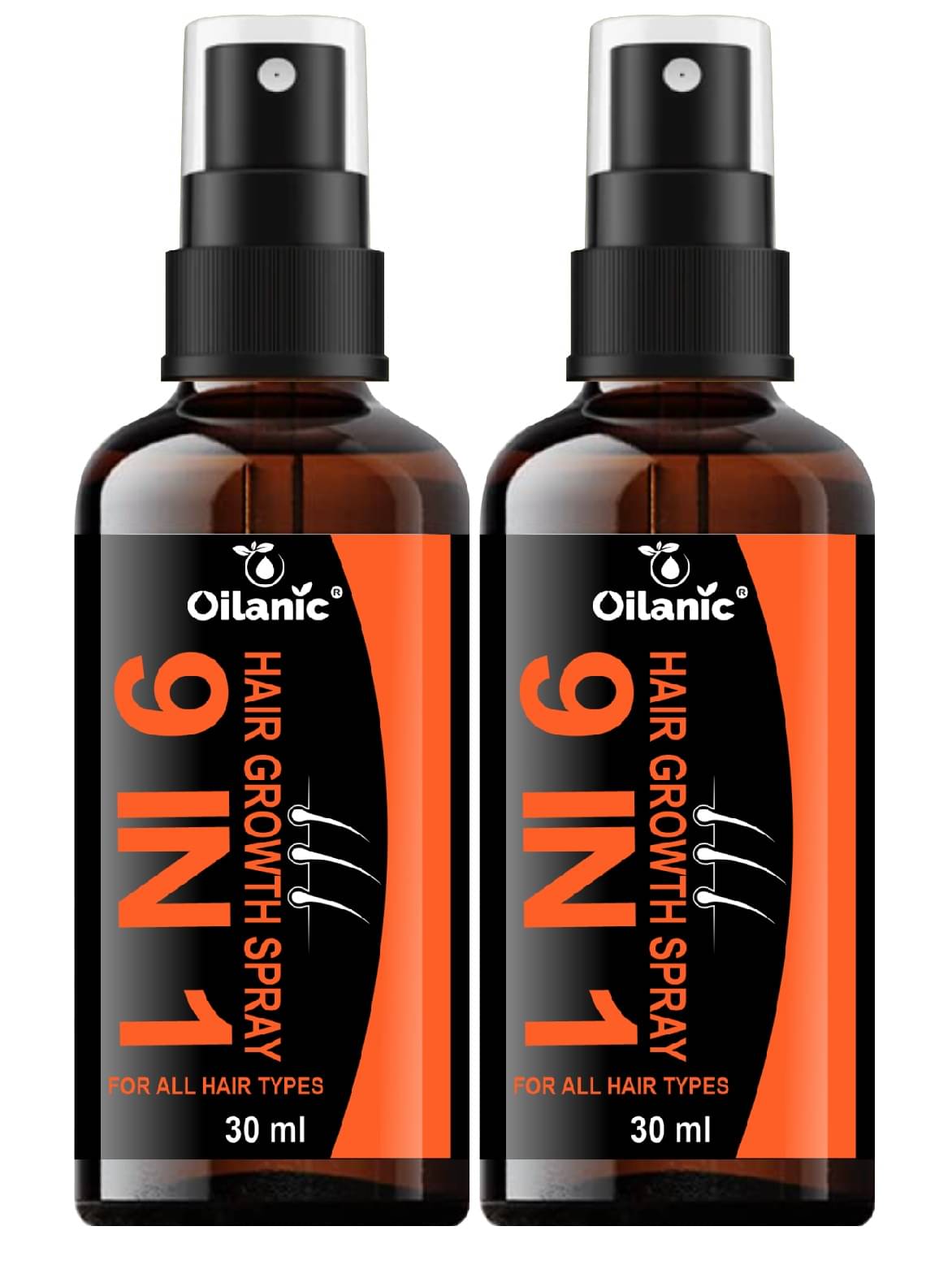 Oilanic 9in1 HairGrowthSpray Hair Serum 30 mL Pack of 2 Oilanic 9in1 HairGrowthSpray Hair Serum 30 mL Pack of 2