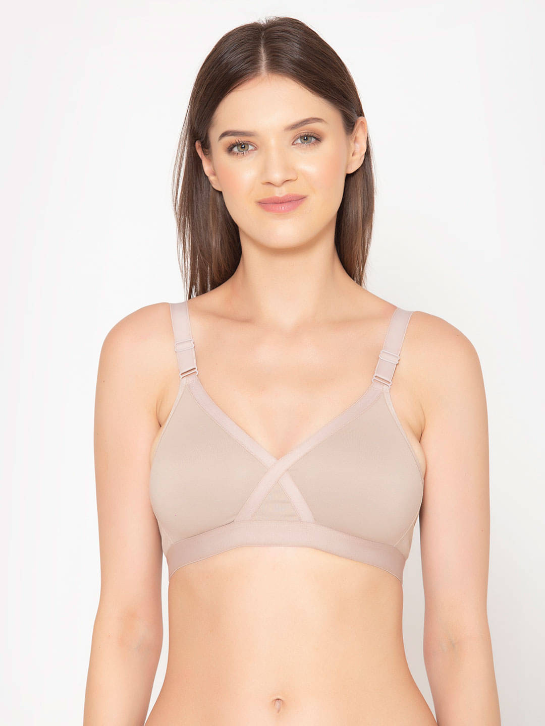 Paris Beauty Pack of 1 Lycra Non Padded T-Shirt Bra For Women ( Beige )     			Paris Beauty Pack of 1 Lycra Non Padded T-Shirt Bra For Women ( Beige )