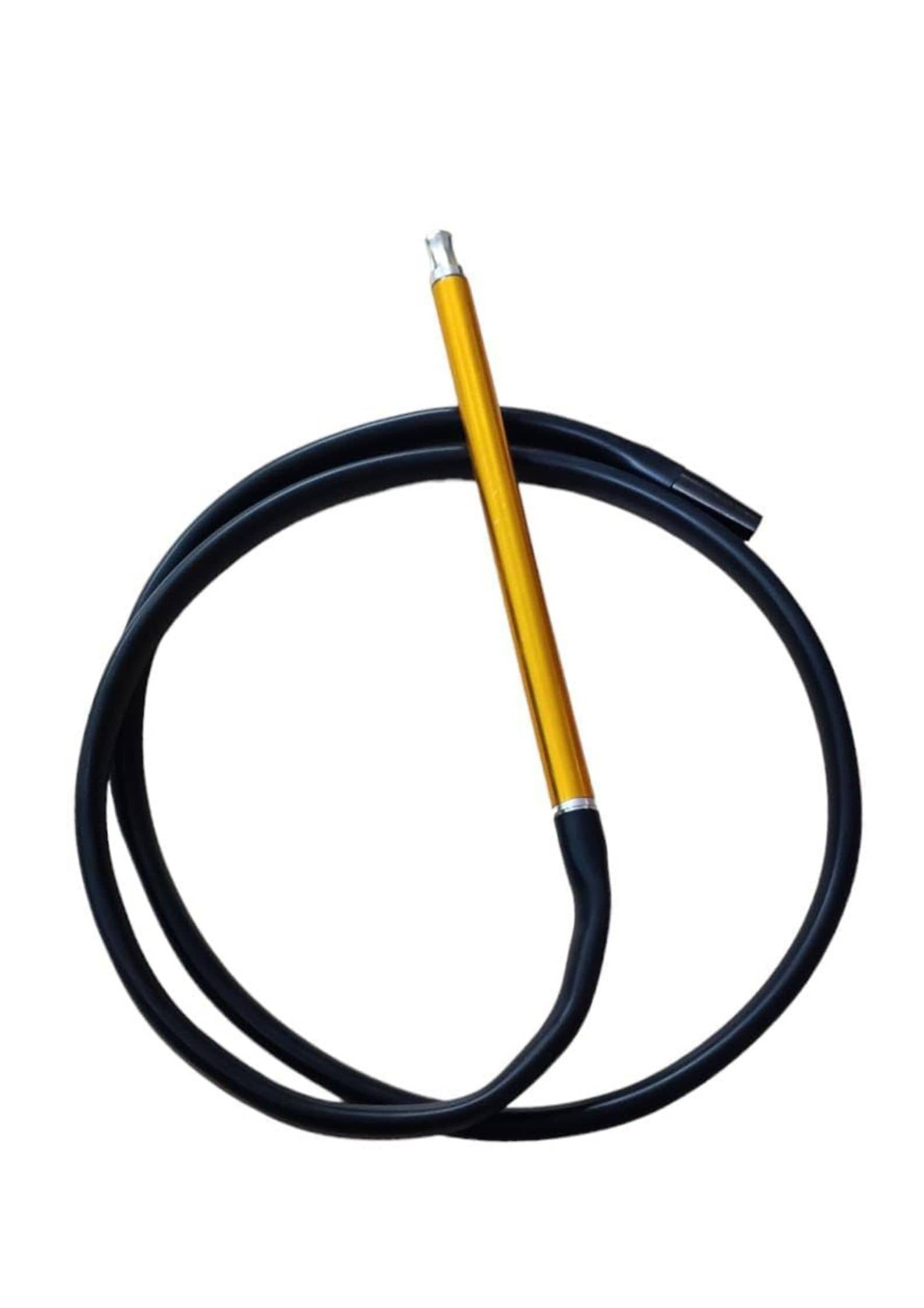 Puff Smart Black Silicon Metal Hookah Hose (Pack of 1)