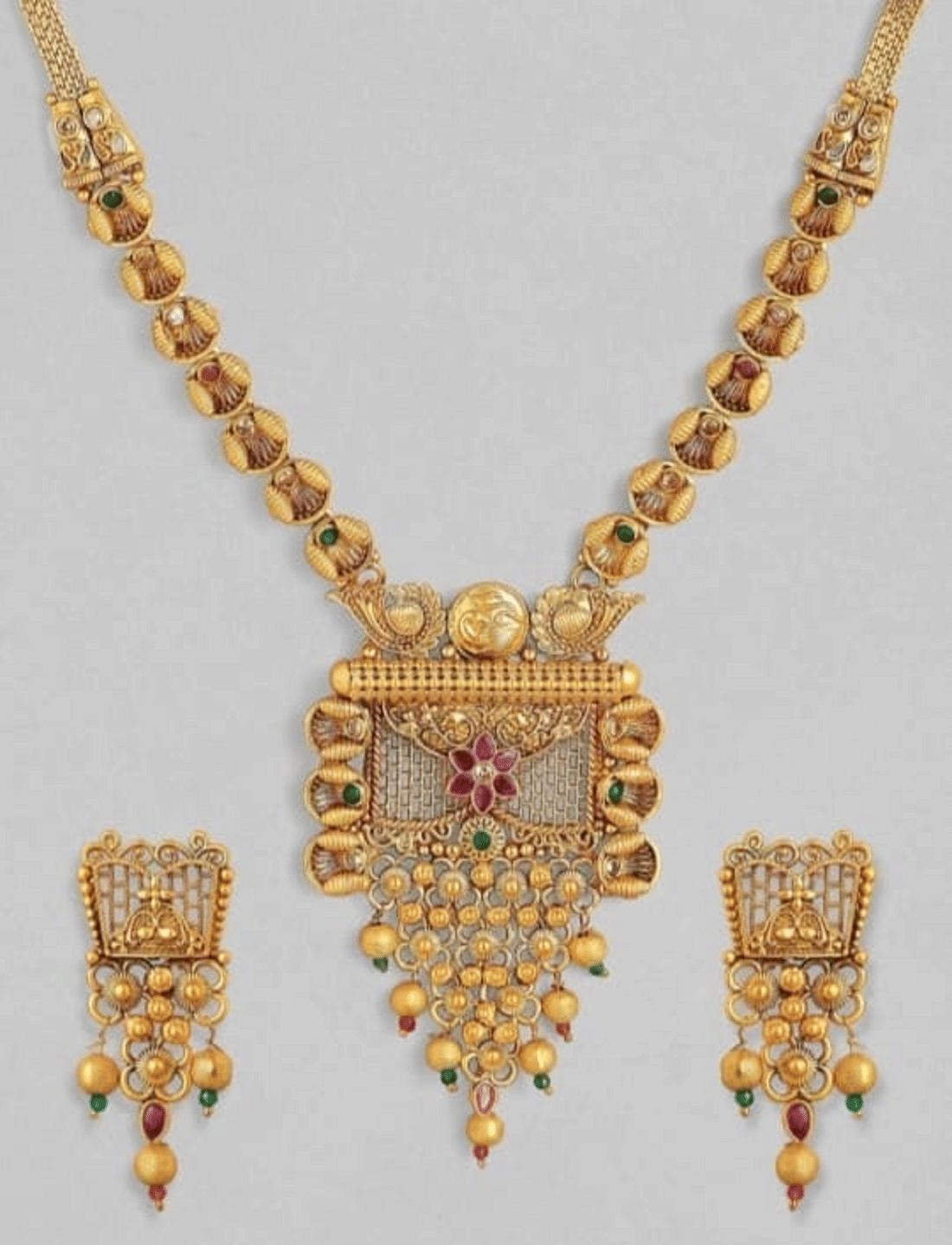 RIENTA JWL Golden Alloy Necklace Set ( Pack of 1 )