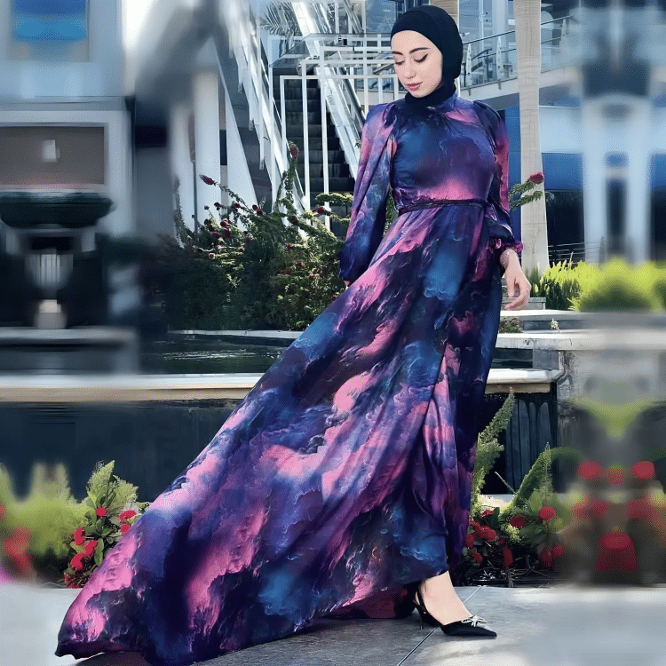     			SARINKU Polyester Burqa without Hijab Blue ( Pack of 1 )