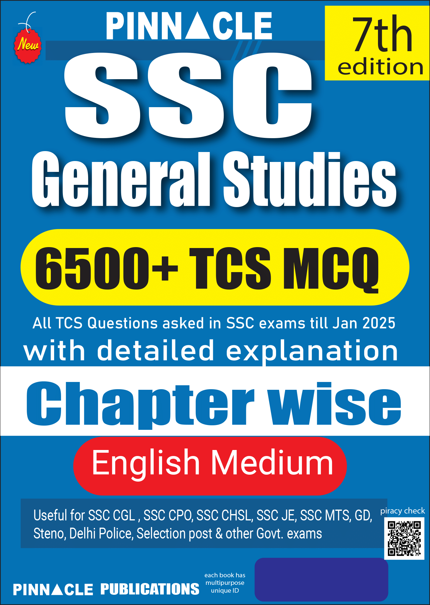 SSC General Studies 6500+ TCS MCQ chapter wise with detailed explanation | 7th edition | English medium SSC General Studies 6500+ TCS MCQ chapter wise with detailed explanation | 7th edition | English medium