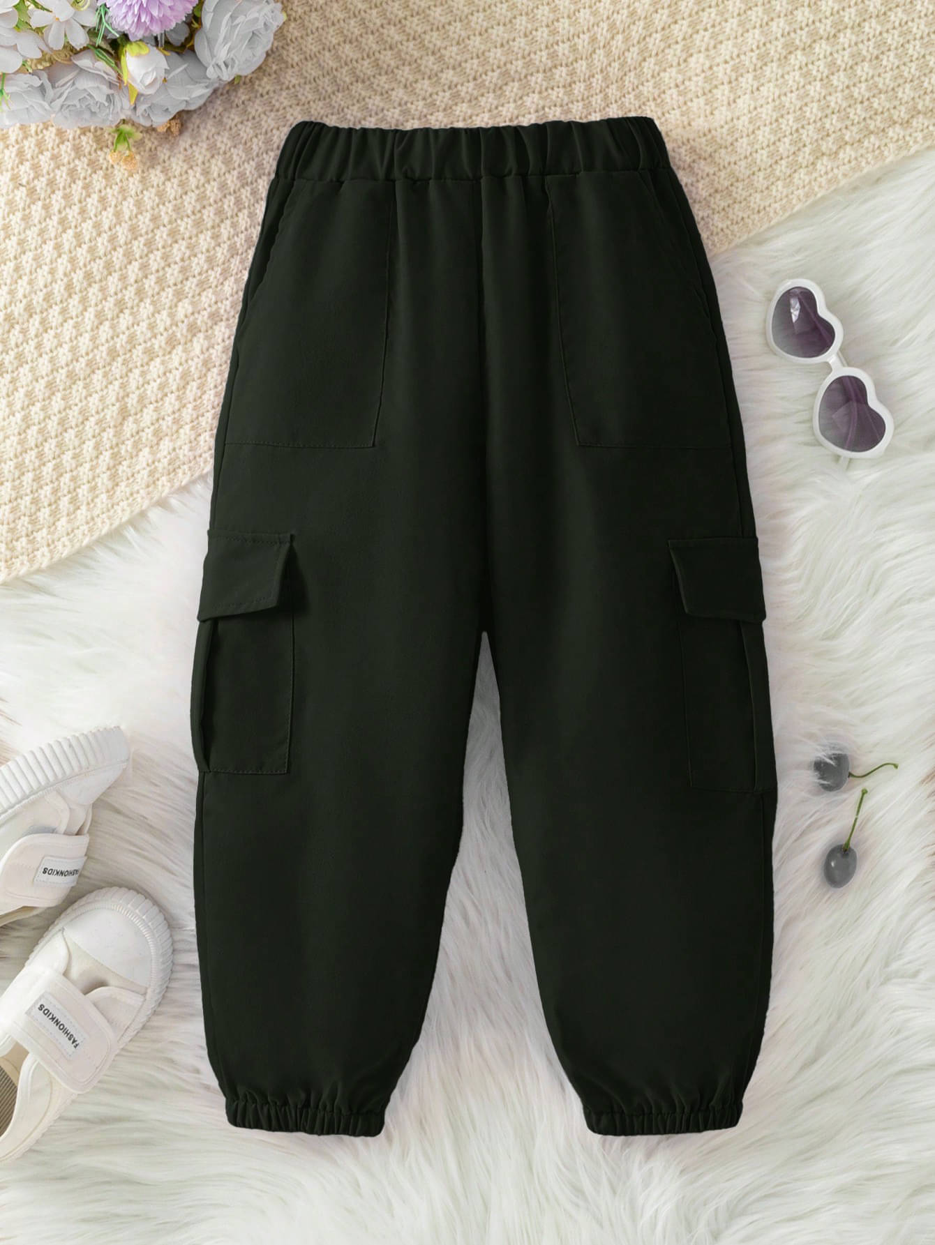     			Shine n Show Pack of 1 Boys Cotton Cargos ( Green )