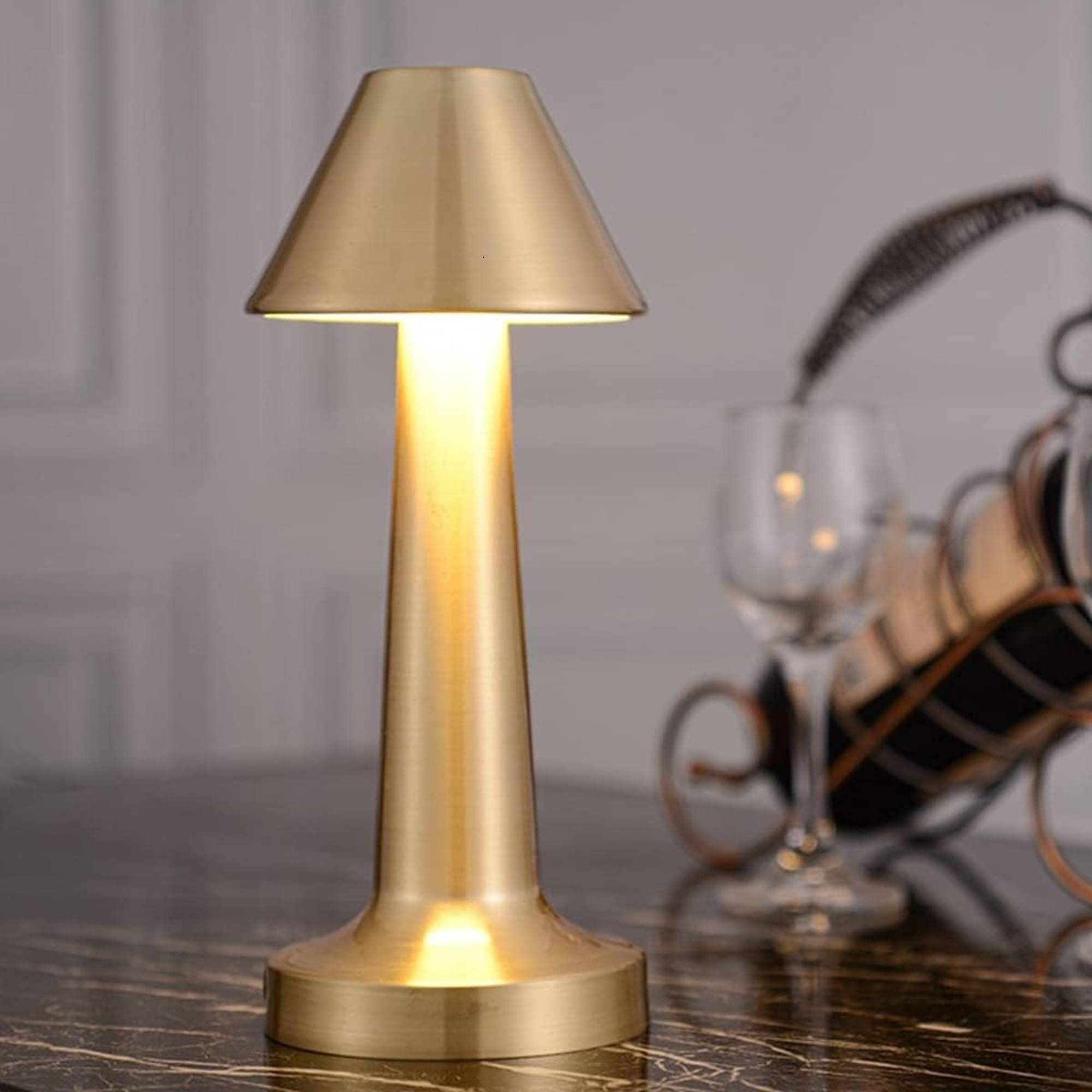     			Shopeleven Gold Table Lamp ( Pack of 1 )
