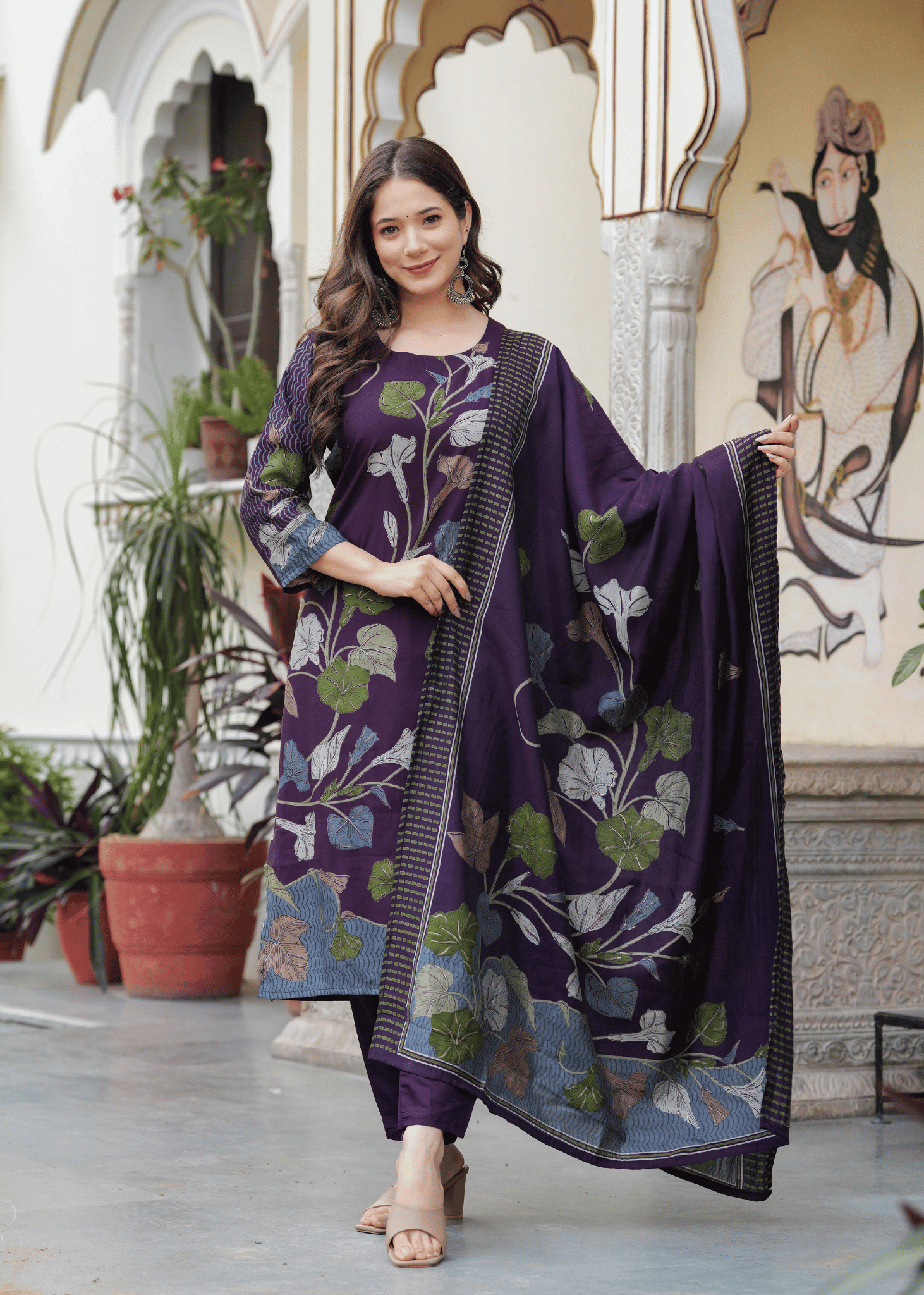 Sitaram Designer Viscose Printed Kurti With Pants Women's Stitched Salwar Suit - Purple ( Pack of 1 ) Sitaram Designer Viscose Printed Kurti With Pants Women's Stitched Salwar Suit - Purple ( Pack of 1 )