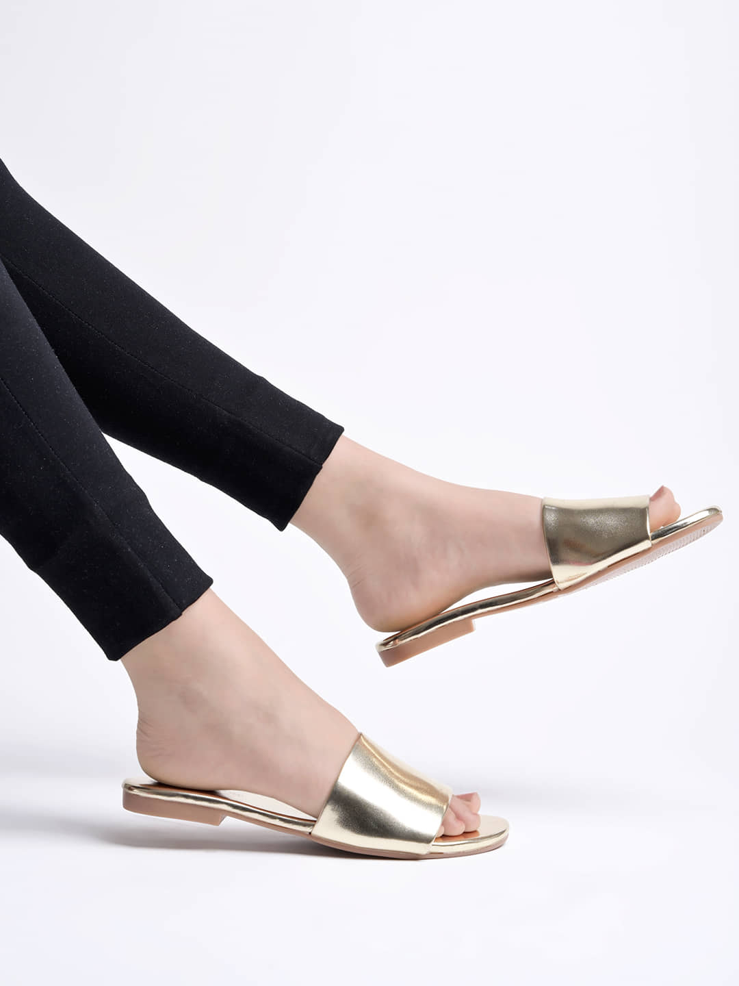 Stylestry Gold Women's Flats