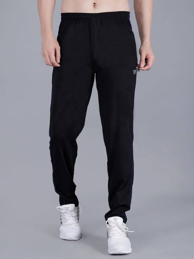     			TF Black Cotton Blend Men's Sports Trackpants ( Pack of 1 )