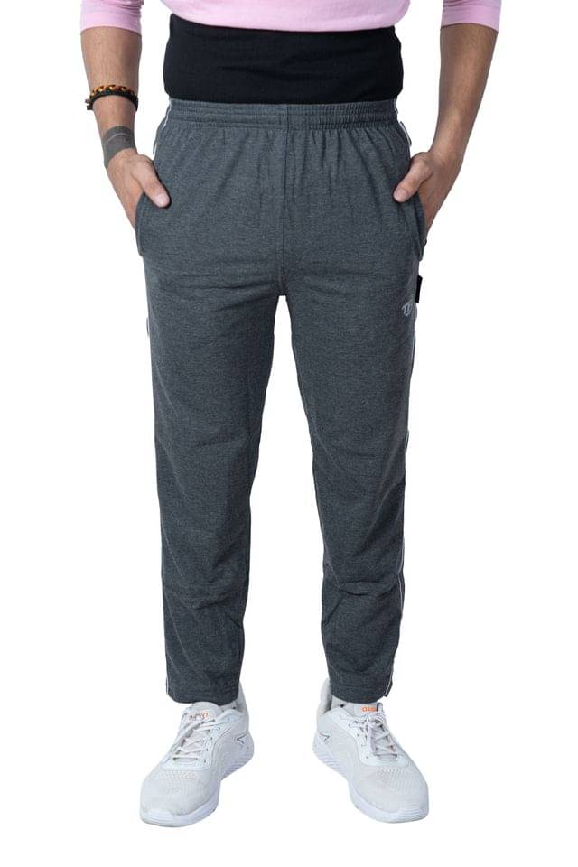 TF Dark Grey Cotton Blend Men's Sports Trackpants ( Pack of 1 ) TF Dark Grey Cotton Blend Men's Sports Trackpants ( Pack of 1 )