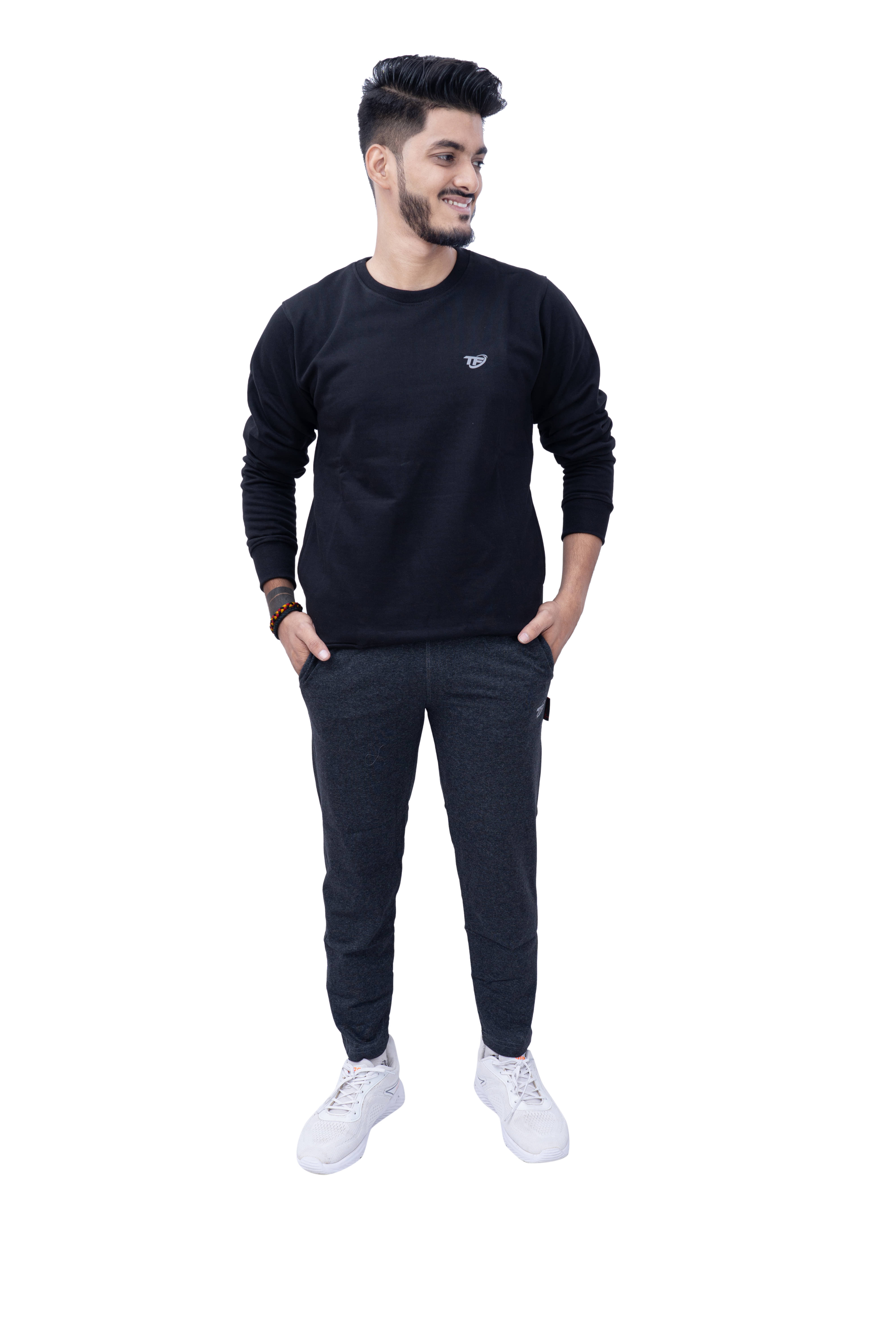 TF Grey Melange Cotton Blend Men's Sports Trackpants ( Pack of 1 ) TF Grey Melange Cotton Blend Men's Sports Trackpants ( Pack of 1 )