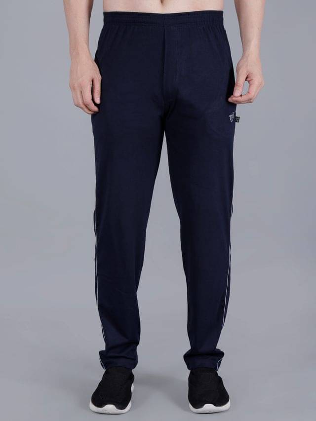 TF Navy Cotton Blend Men's Sports Trackpants ( Pack of 1 ) TF Navy Cotton Blend Men's Sports Trackpants ( Pack of 1 )