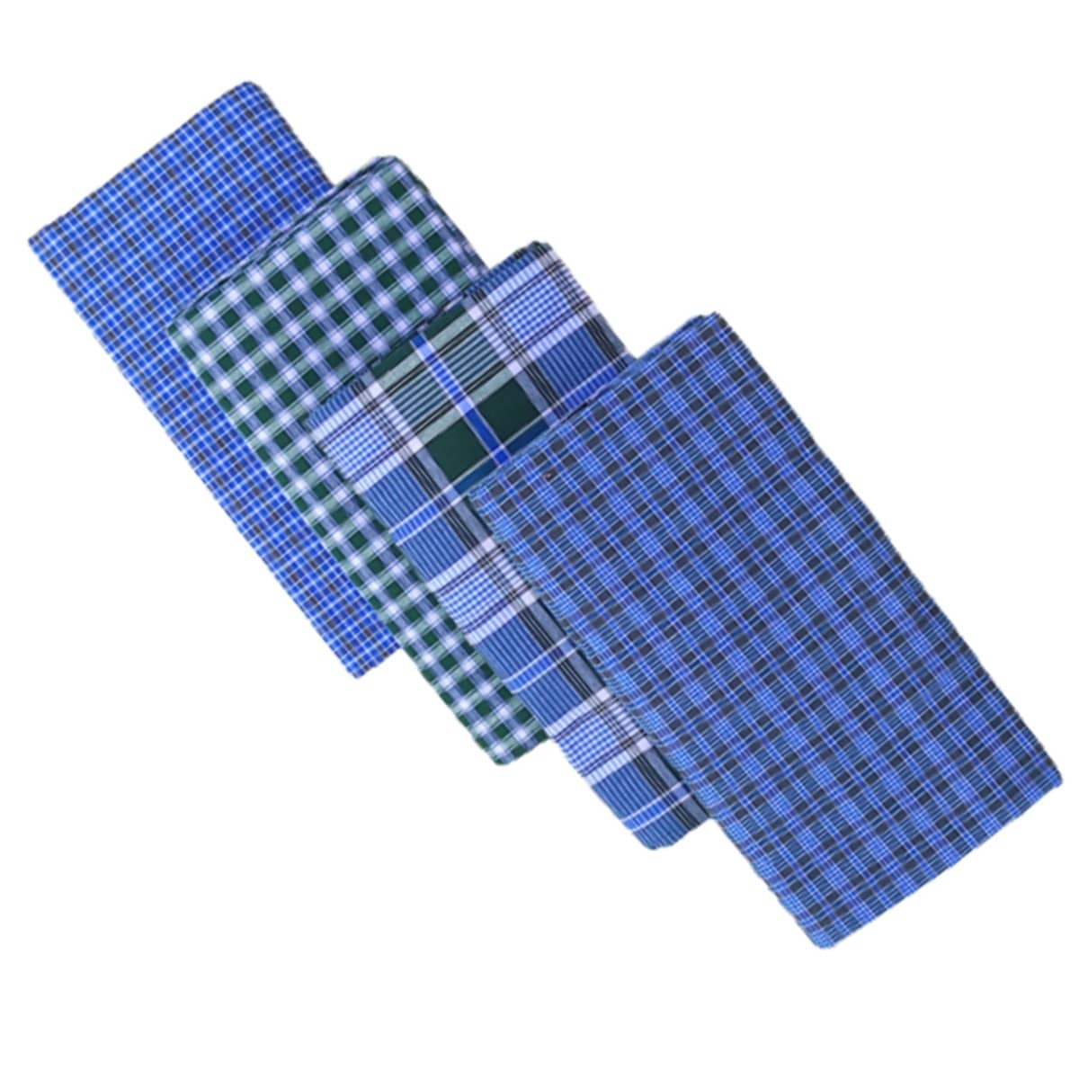 VUNNAVA Polyester Men's Lungi Multi ( Pack of 4 )