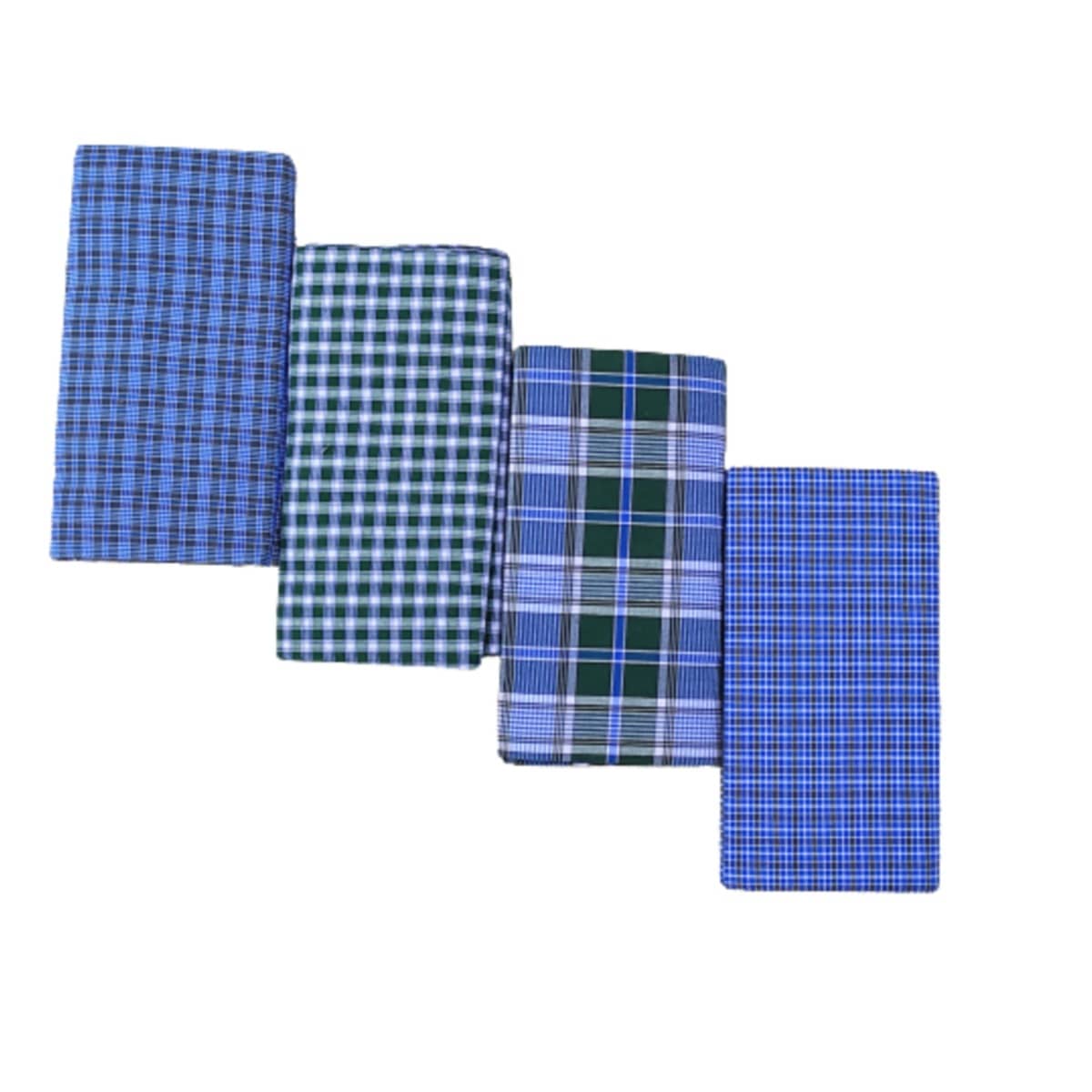 VUNNAVA Polyester Men's Lungi Multi ( Pack of 4 )