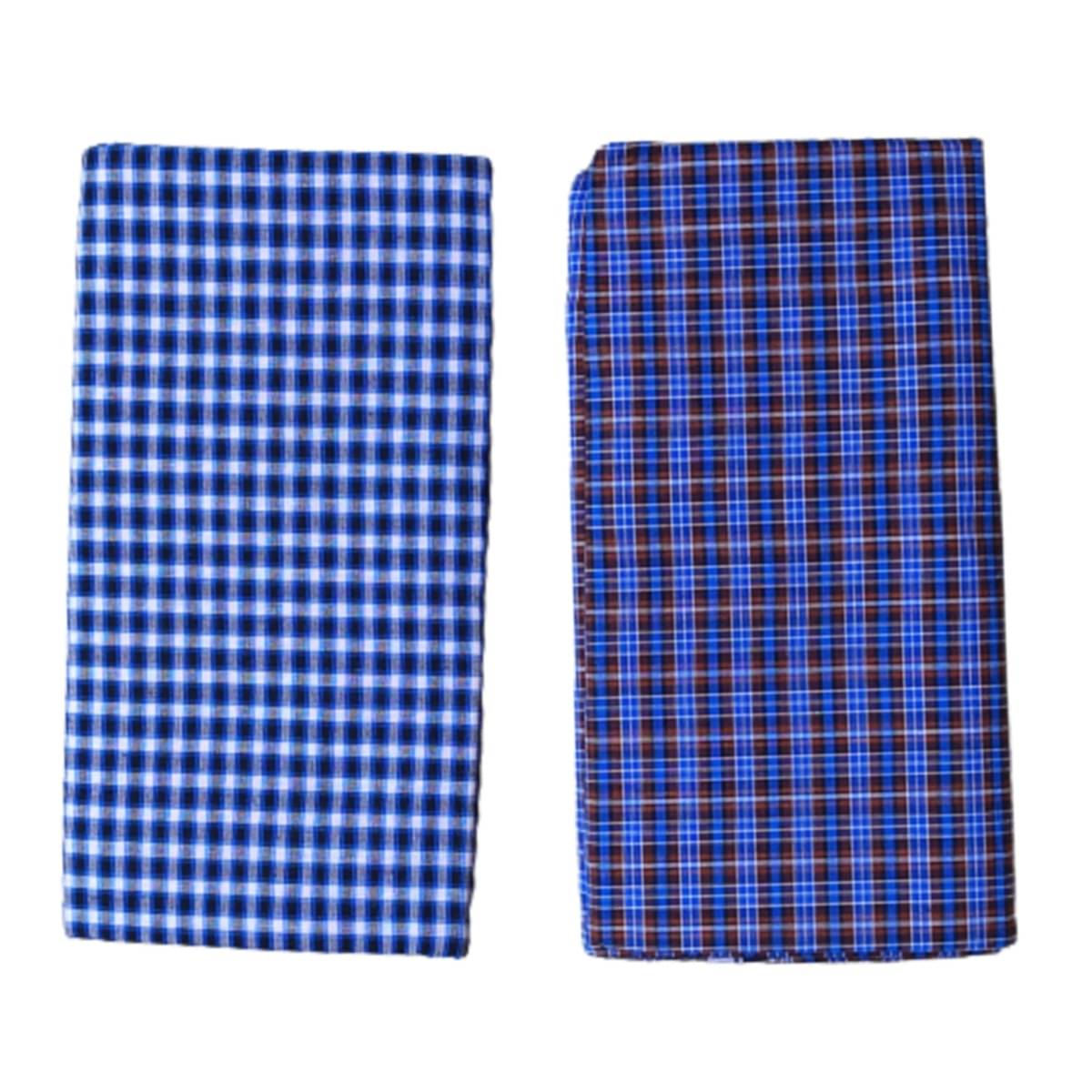 VUNNAVA Polyester Men's Lungi Multi ( Pack of 2 ) VUNNAVA Polyester Men's Lungi Multi ( Pack of 2 )