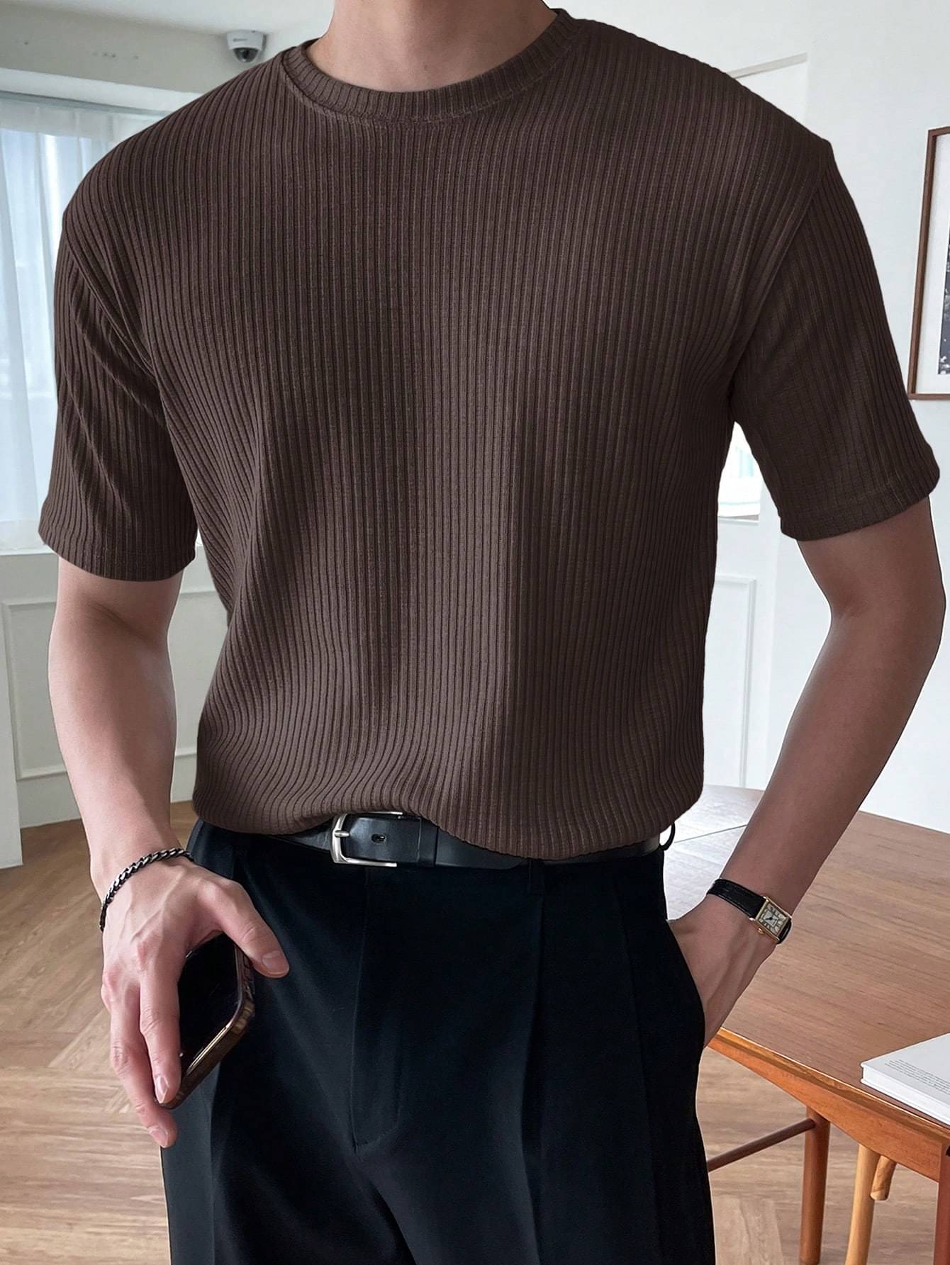 clafoutis Polyester Relaxed Fit Striped Half Sleeves Men's Round T-Shirt - Brown ( Pack of 1 ) clafoutis Polyester Relaxed Fit Striped Half Sleeves Men's Round T-Shirt - Brown ( Pack of 1 )