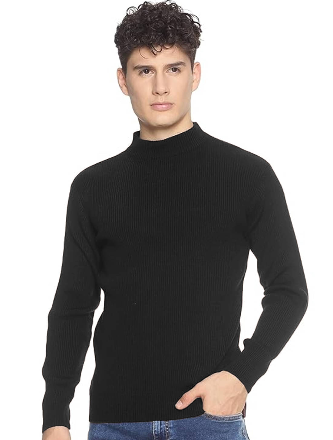 clafoutis Polyester Slim Fit Solid Full Sleeves Men's High Neck T-Shirt - Black ( Pack of 1 ) clafoutis Polyester Slim Fit Solid Full Sleeves Men's High Neck T-Shirt - Black ( Pack of 1 )