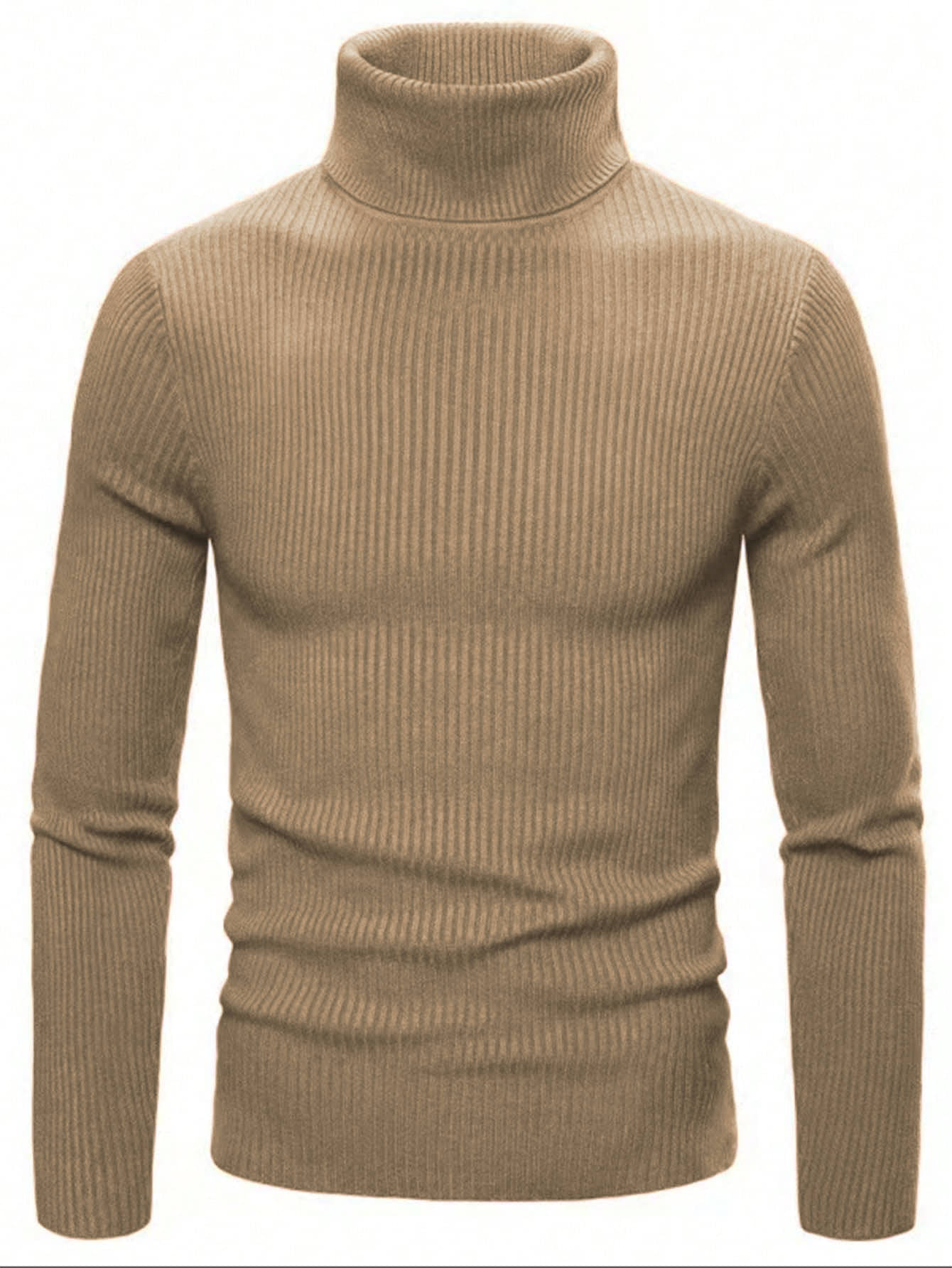     			clafoutis Polyester Slim Fit Solid Full Sleeves Men's High Neck T-Shirt - Beige ( Pack of 1 )