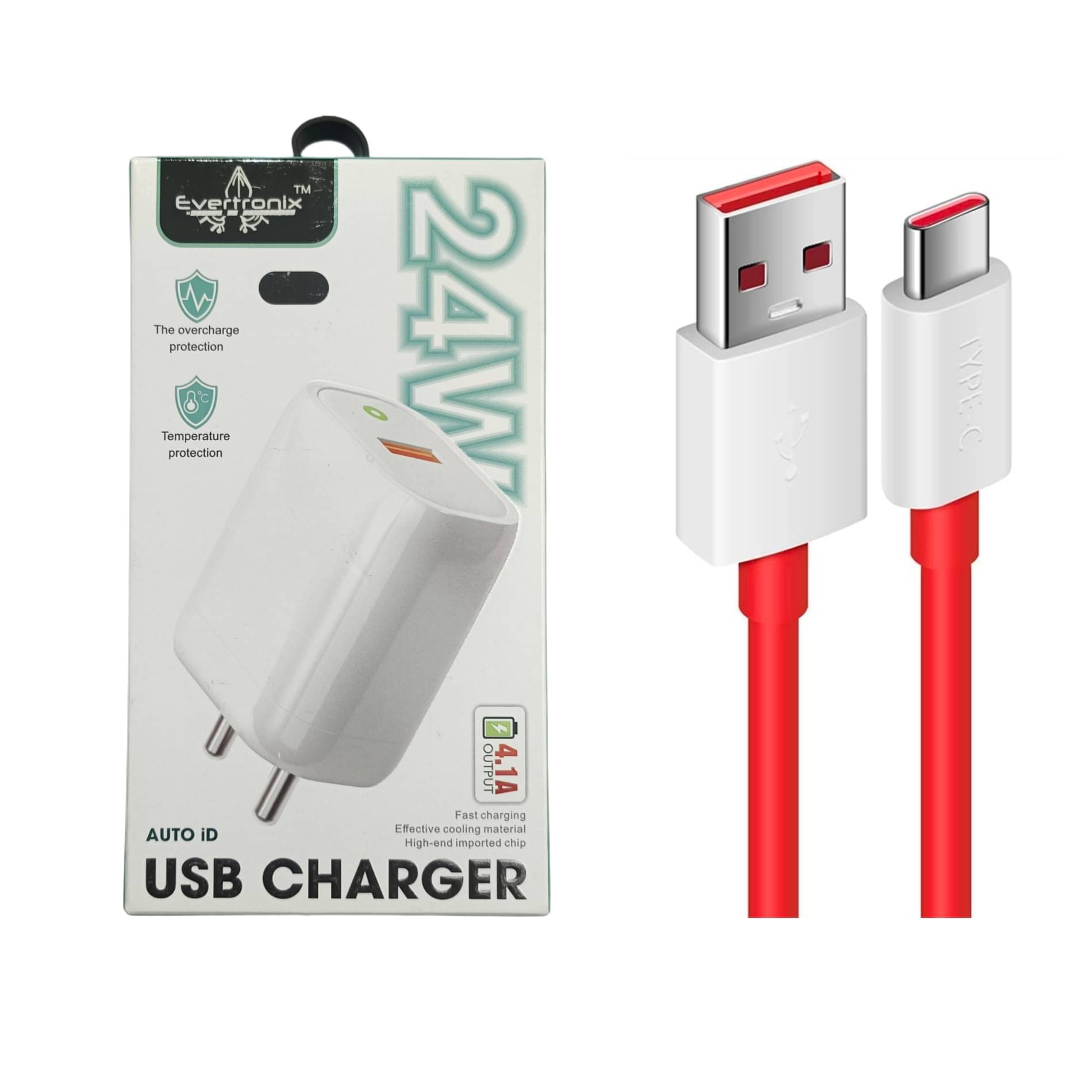     			evertronix Type C 4A Wall Charger