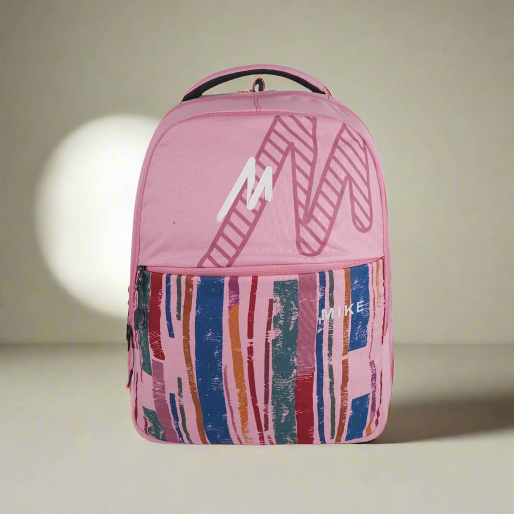     			mikebags 31 Ltrs Pink Polyester College Bag