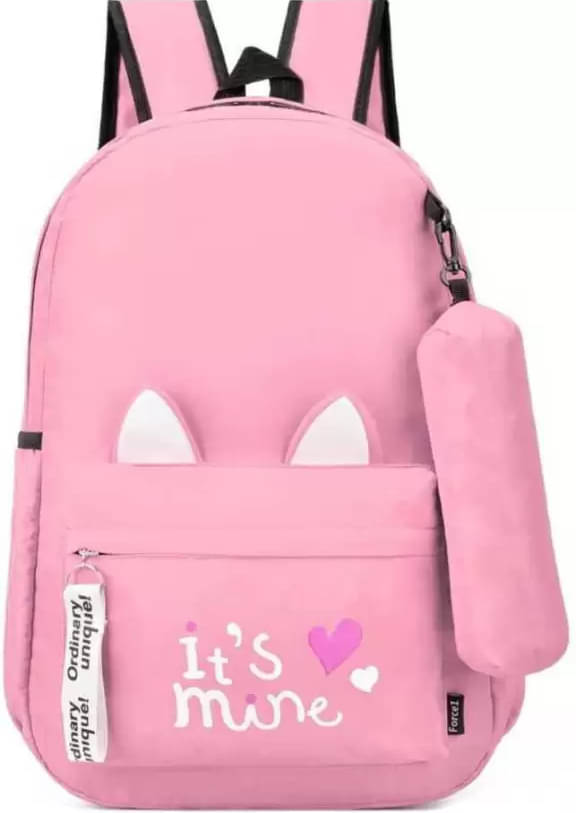 seashot Pink Polyester Backpack For Kids seashot Pink Polyester Backpack For Kids