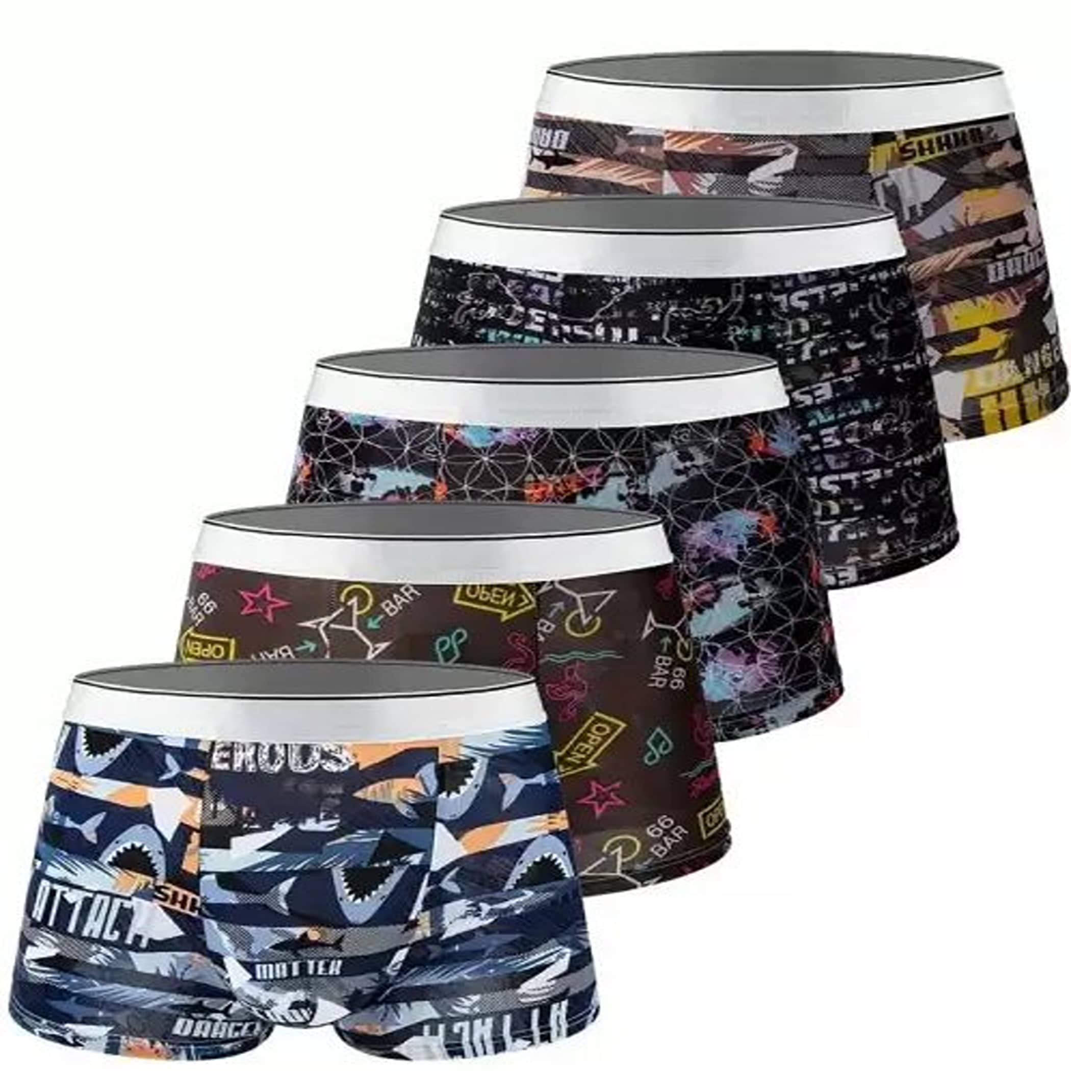 Cavenders Pack of 5 Nylon Trunks For Men's ( Multicolor )