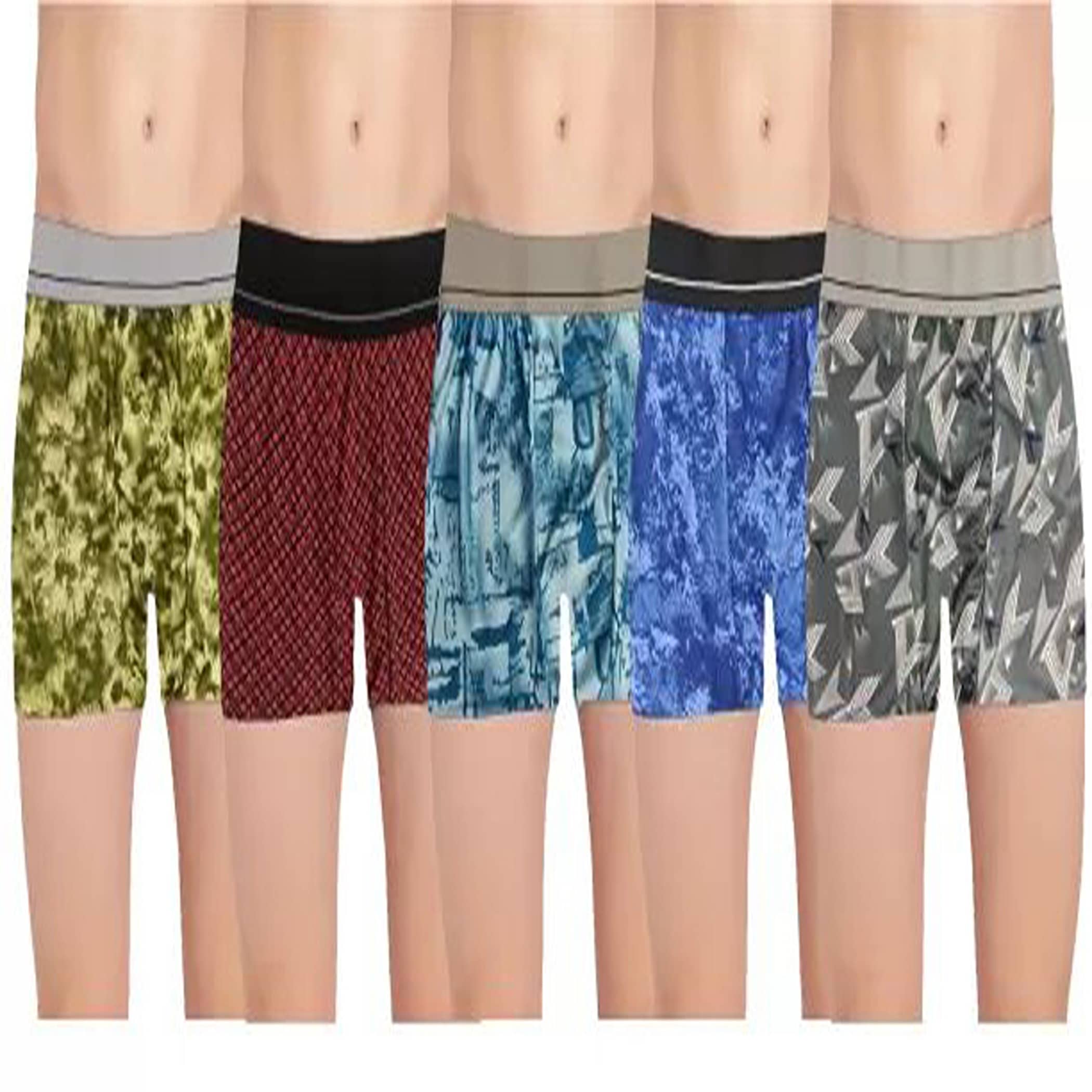 Cavenders Pack of 5 Nylon Trunks For Men's ( Multicolor )