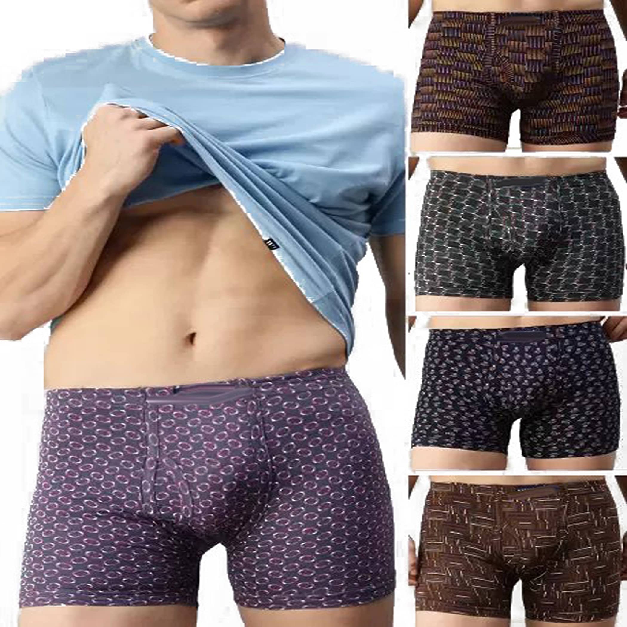 Cavenders Pack of 5 Nylon Trunks For Men's ( Multicolor )