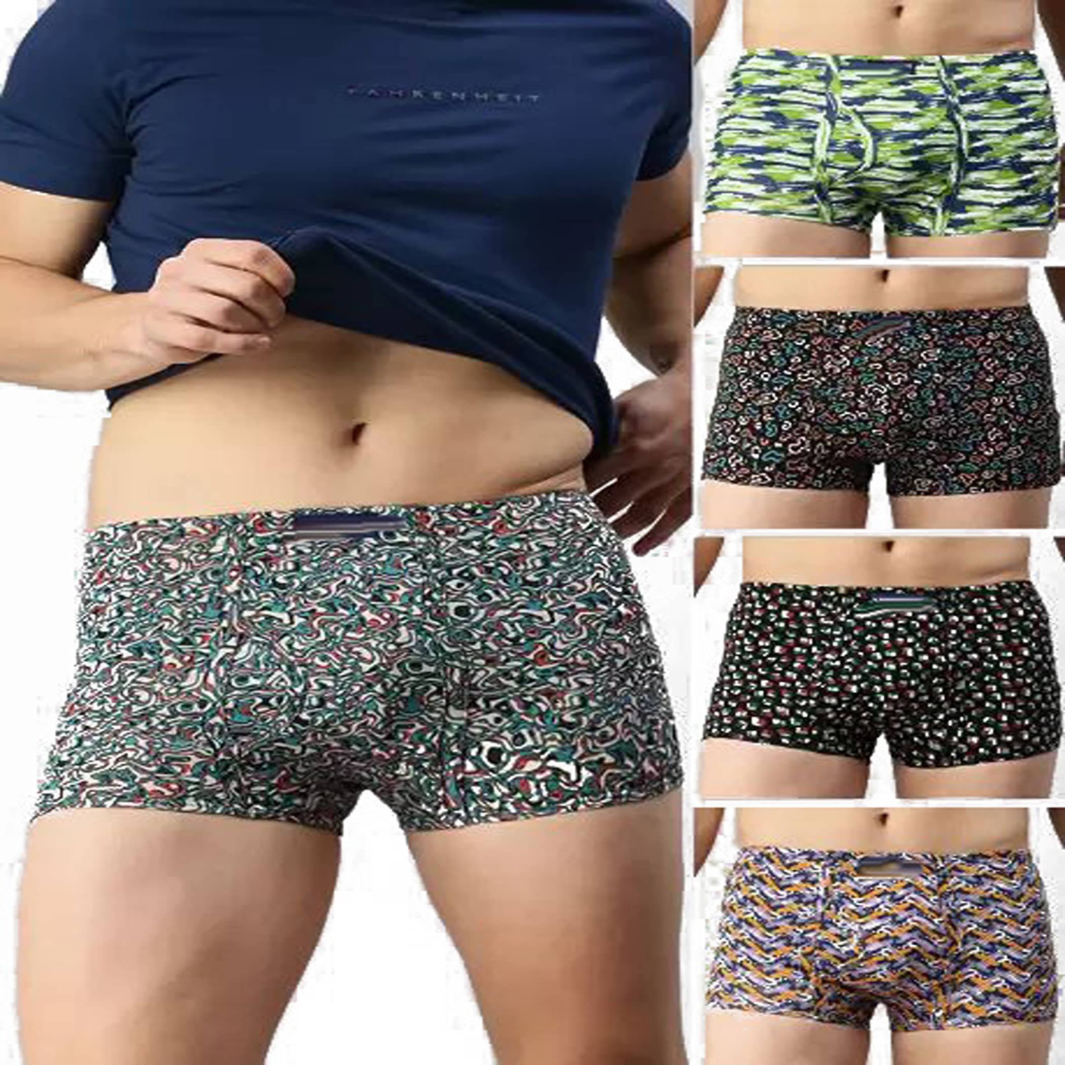 Cavenders Pack of 5 Nylon Trunks For Men's ( Multicolor )
