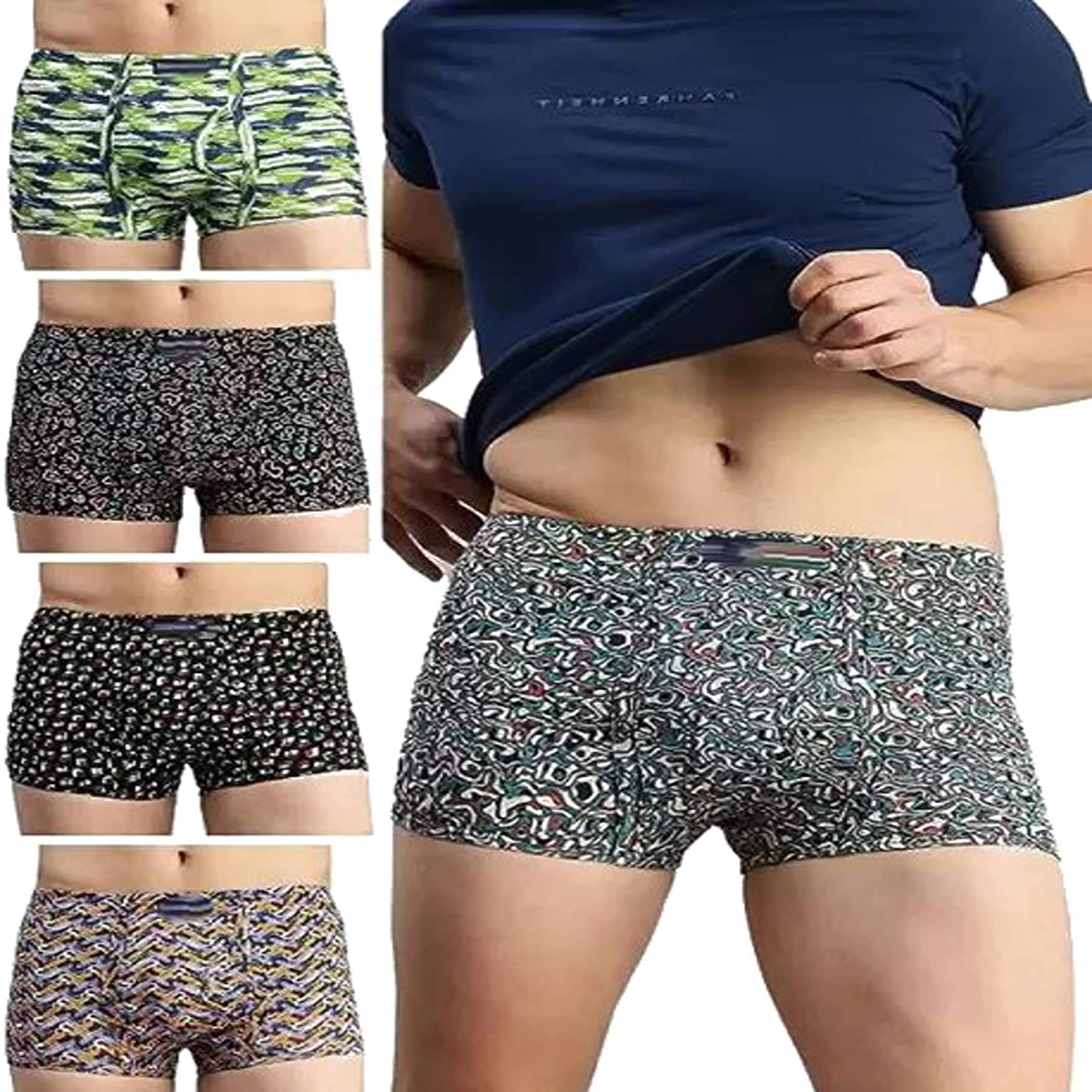 Cavenders Pack of 5 Nylon Trunks For Men's ( Multicolor )