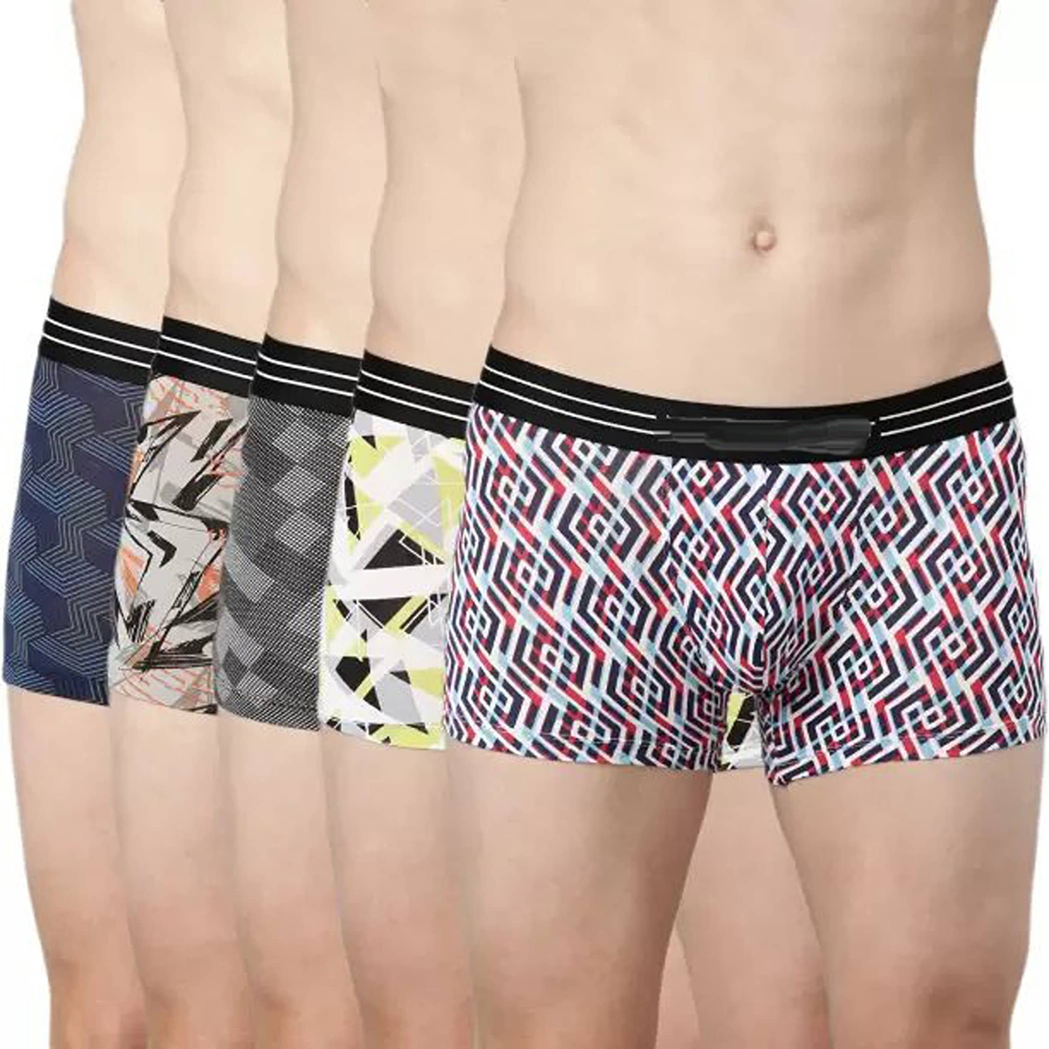 Cavenders Pack of 5 Nylon Trunks For Men's ( Multicolor )