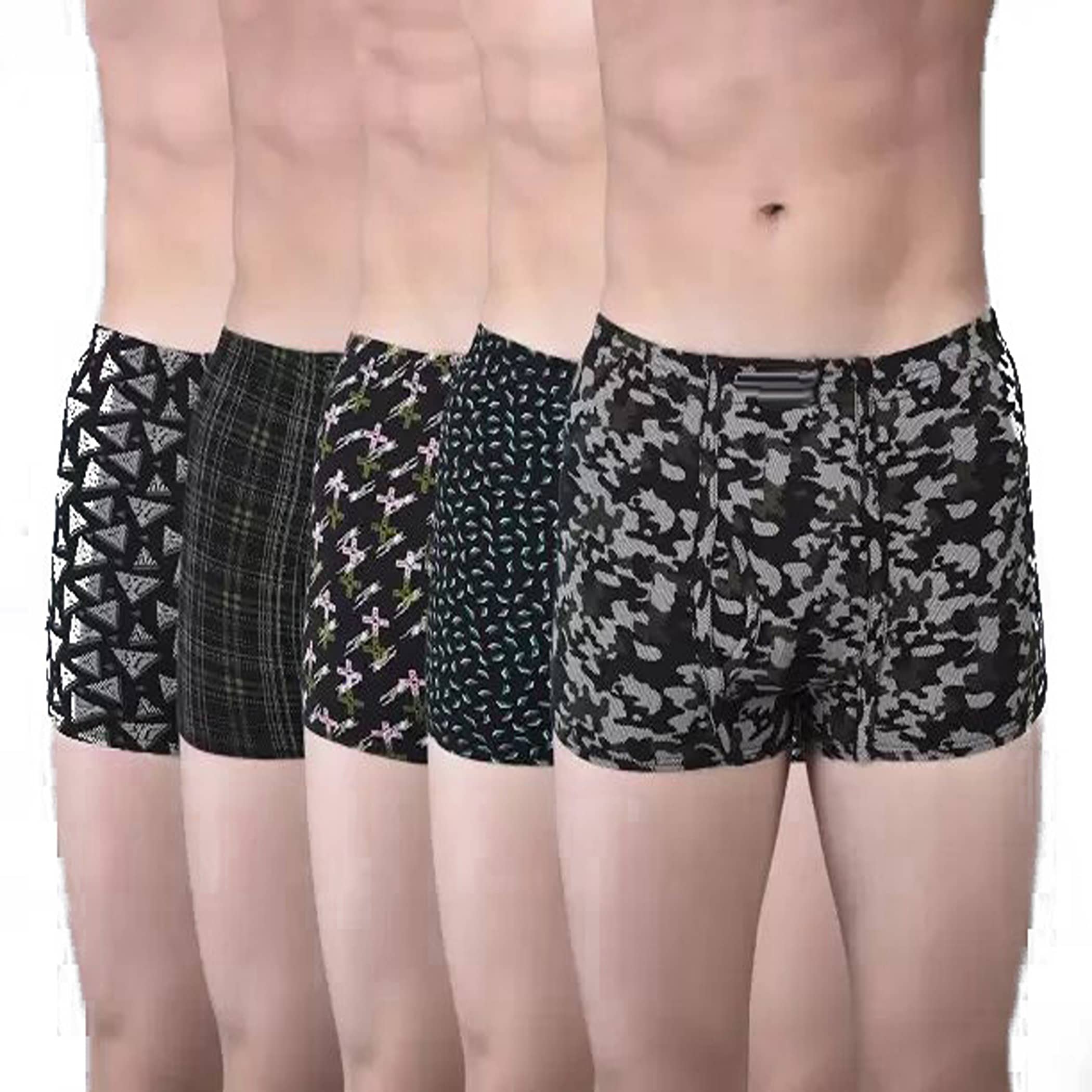Cavenders Pack of 5 Nylon Trunks For Men's ( Multicolor )
