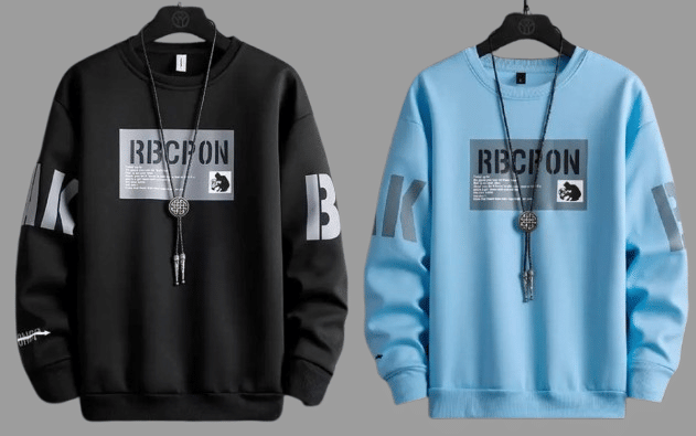 ELBATROSS Polyester Regular Fit Printed Full Sleeves Men's Round T-Shirt - Multicolor1 ( Pack of 2 ) ELBATROSS Polyester Regular Fit Printed Full Sleeves Men's Round T-Shirt - Multicolor1 ( Pack of 2 )