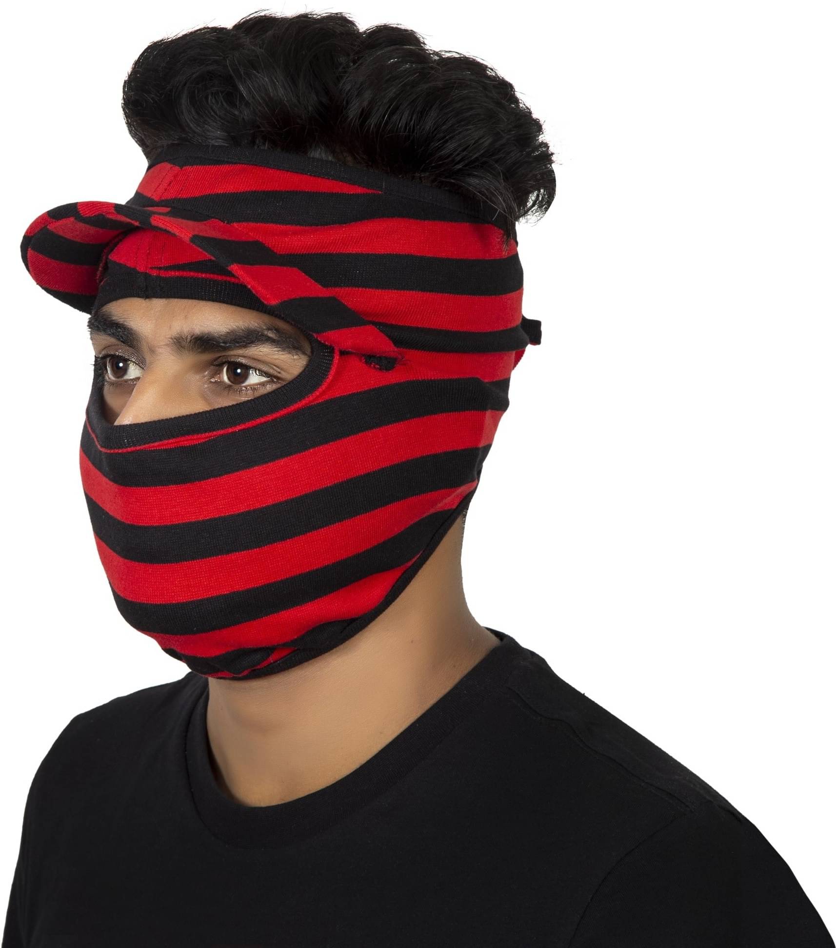 Im unique Black Solid Cotton Face Cover     			Im unique Black Solid Cotton Face Cover